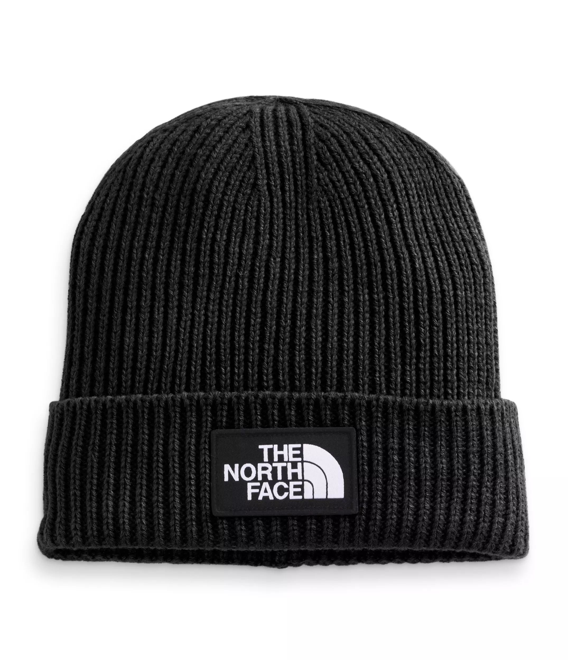 The North Face Logo Boxed Cuff Beanie-Black - BLACK