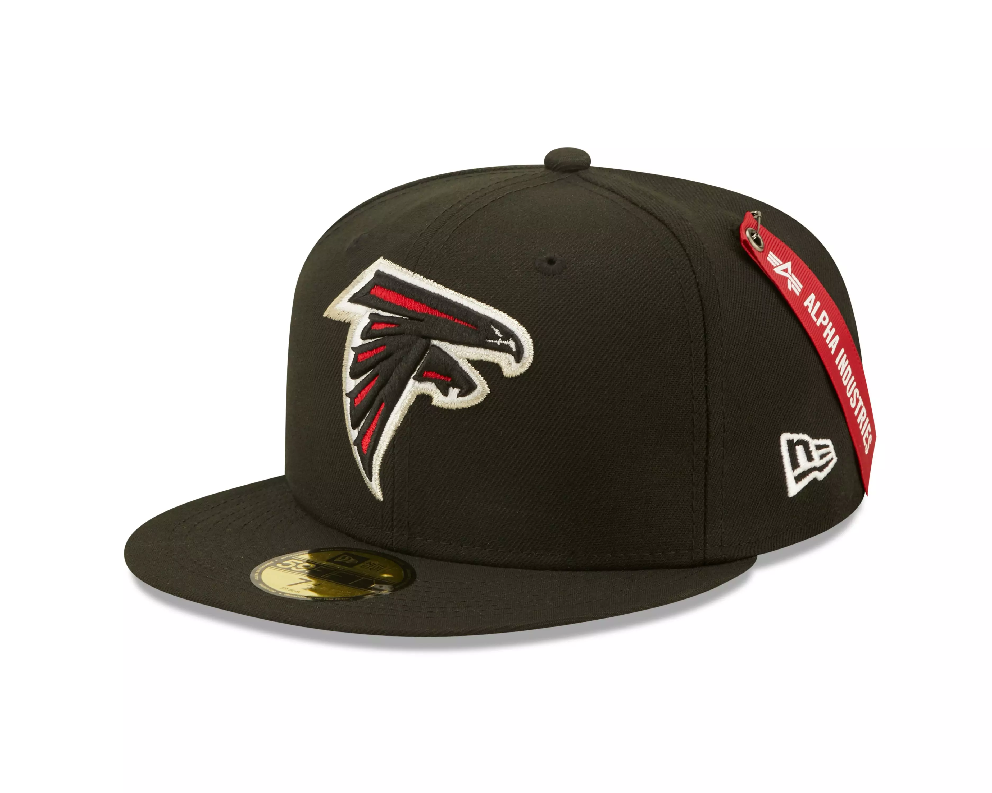 New Era Atlanta Falcons Alpha Industries 59FIFTY Fitted Hat - BLACK