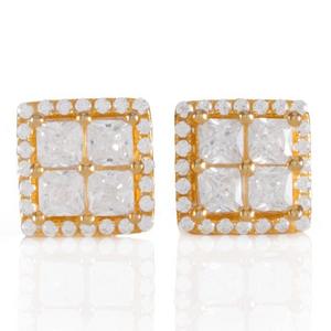 King Ice Layered Stud Earrings