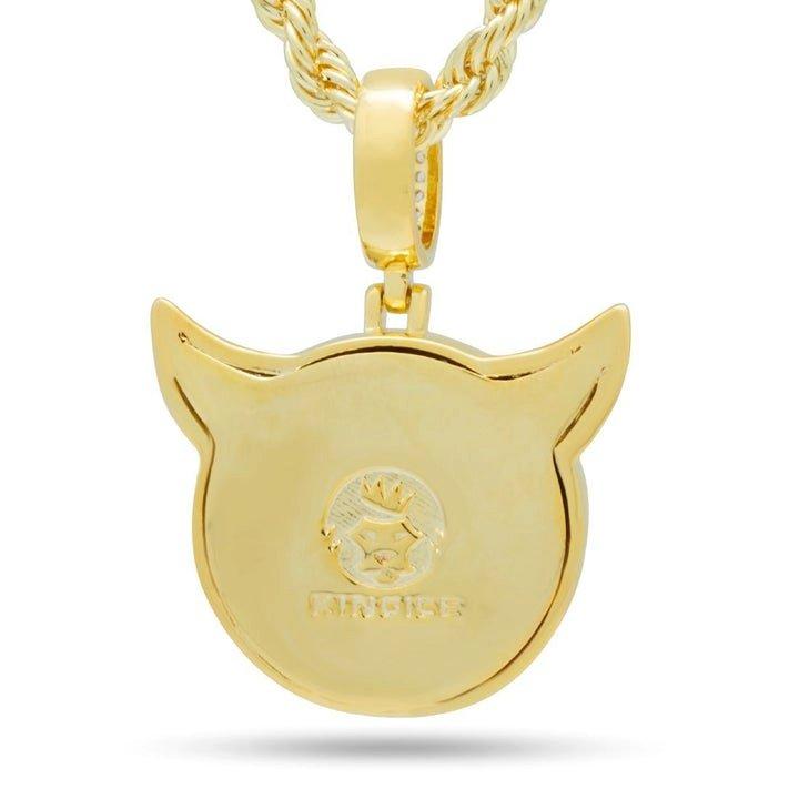 King Ice Devil Emoji Necklace - GOLD Thumbnail View 2