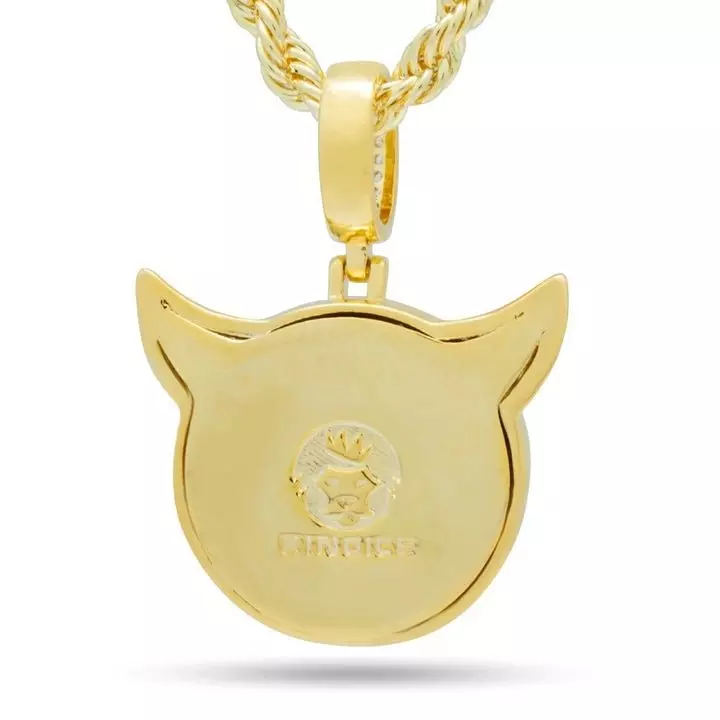 King Ice Devil Emoji Necklace - GOLD