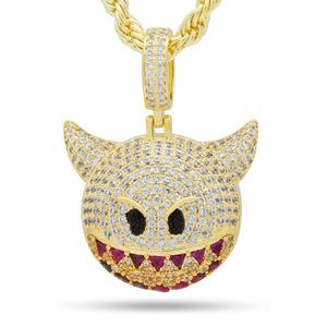 King Ice Devil Emoji Necklace