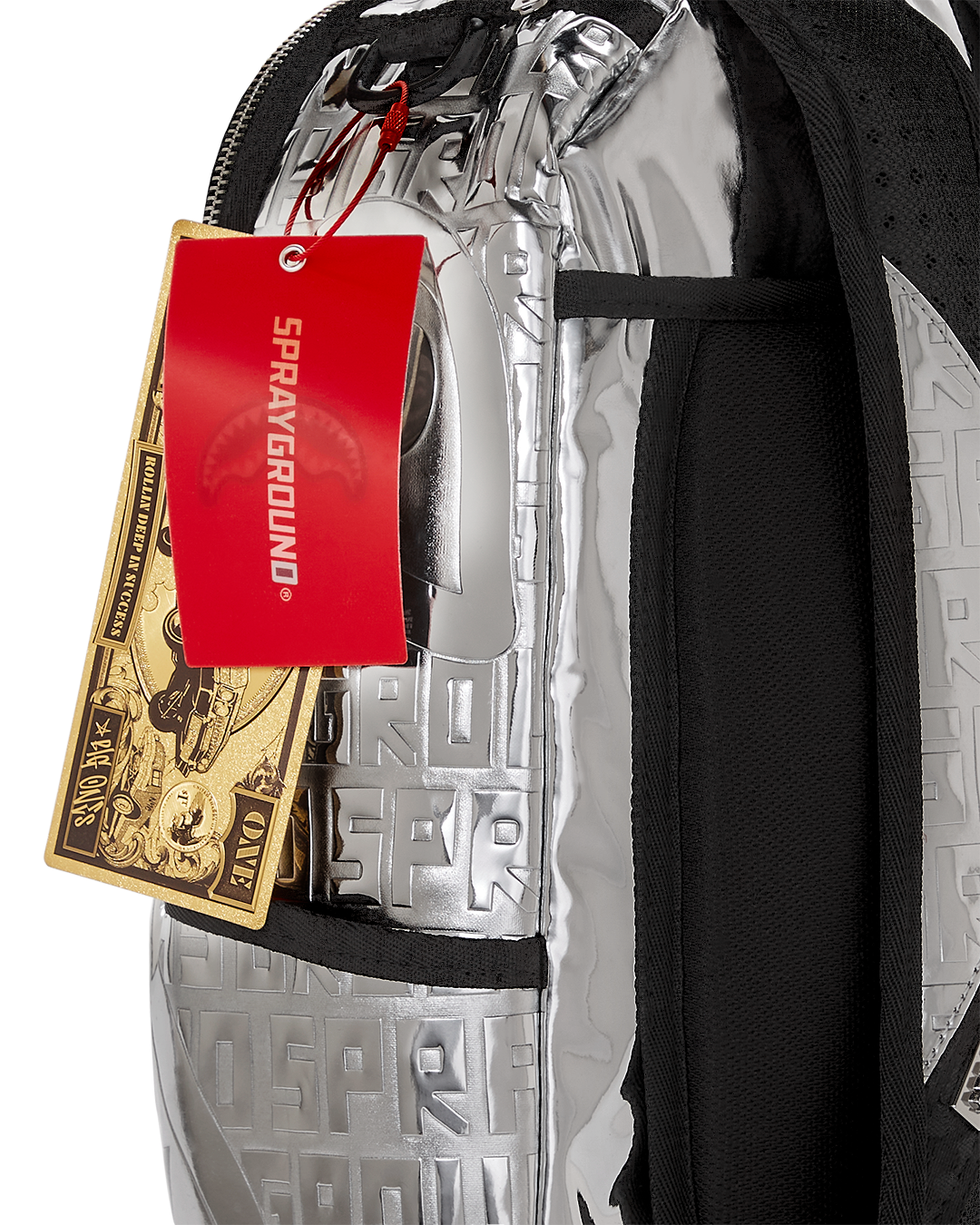 Sprayground Gold Backpack in Metallic for Men