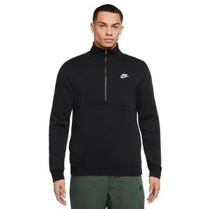 Nike Men's Sportswear Brushed-Back 1/2-Zip Pullover-Black