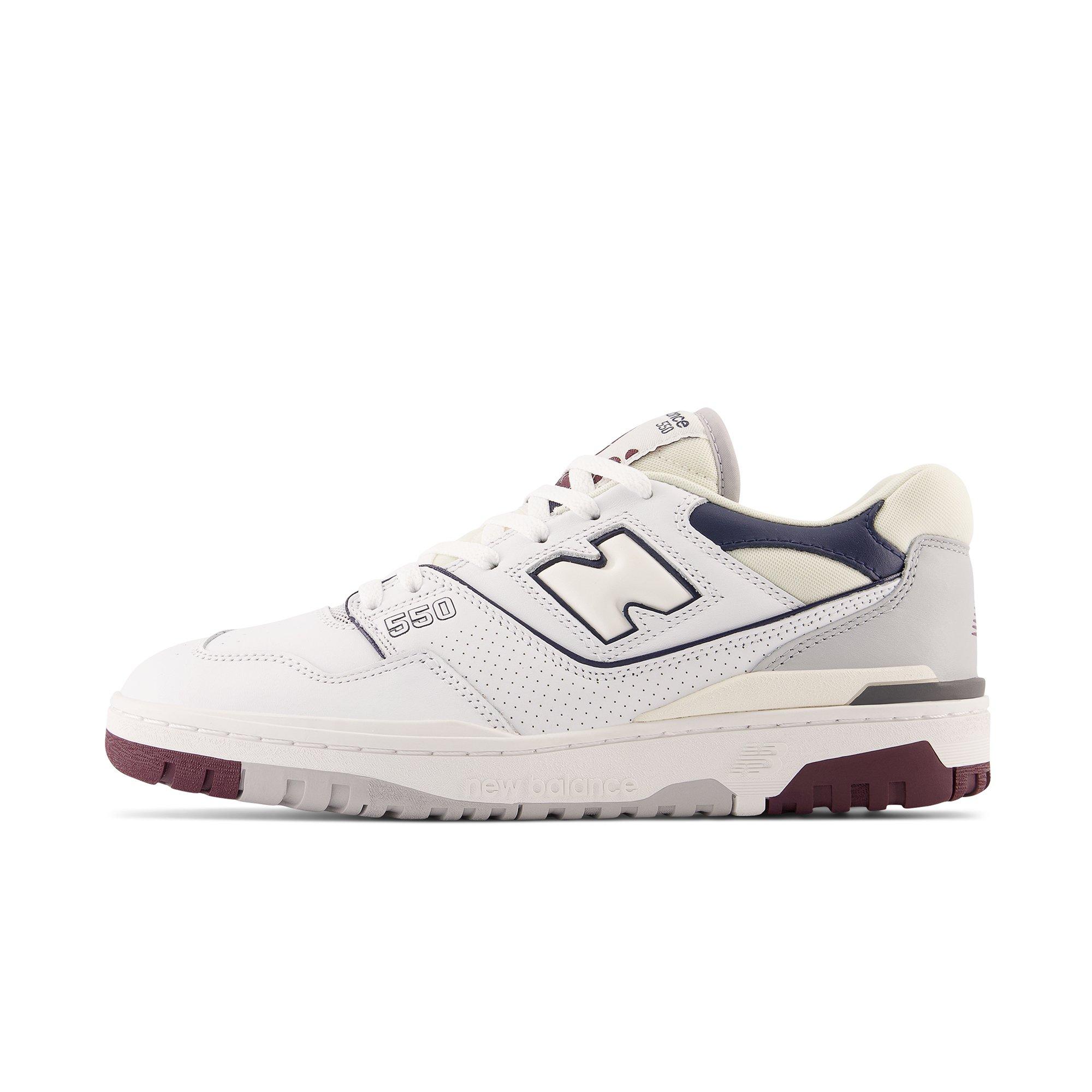 New Balance 550 White/Navy/Maroon Men's Shoe - Hibbett | City Gear