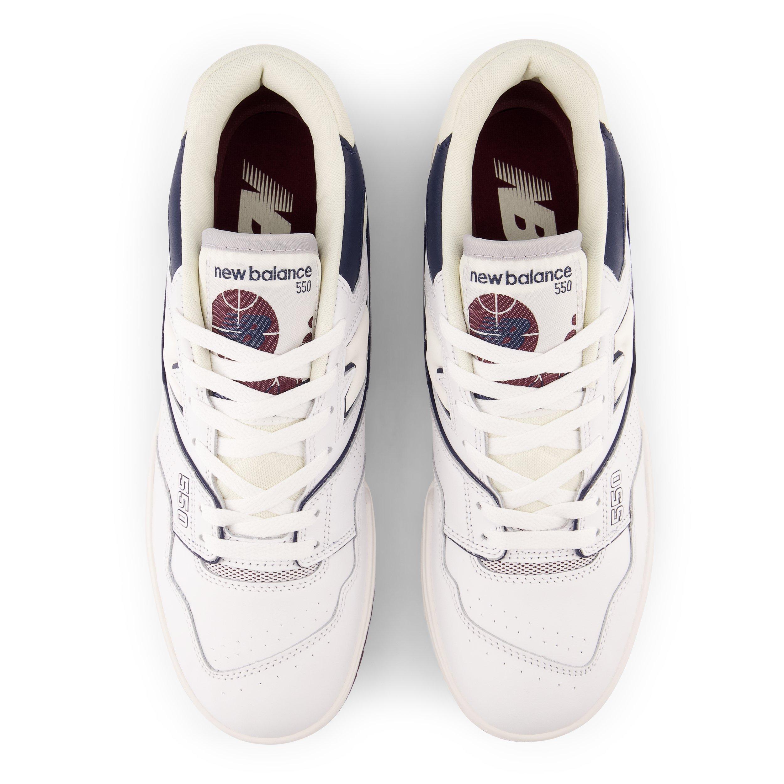 New Balance 550 White/Navy/Maroon BB550NCD