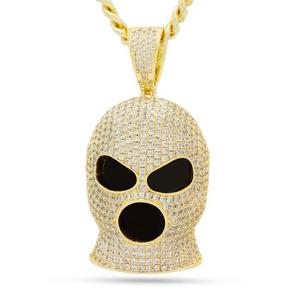 King Ice Ski Mask Goon Necklace-Gold