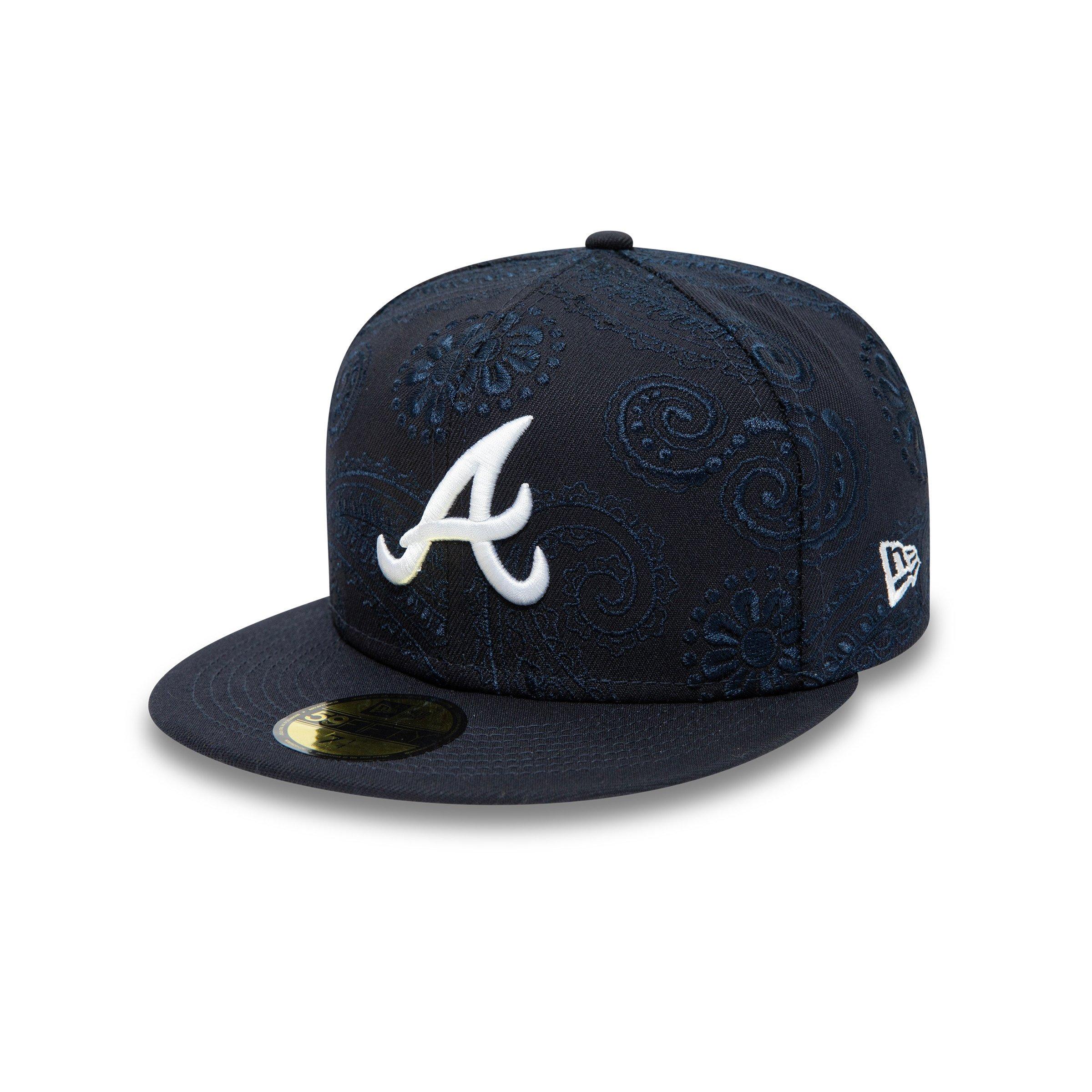 Atlanta Braves Throwback 59FIFTY Fitted Hat, Blue - Size: 8, MLB by New Era