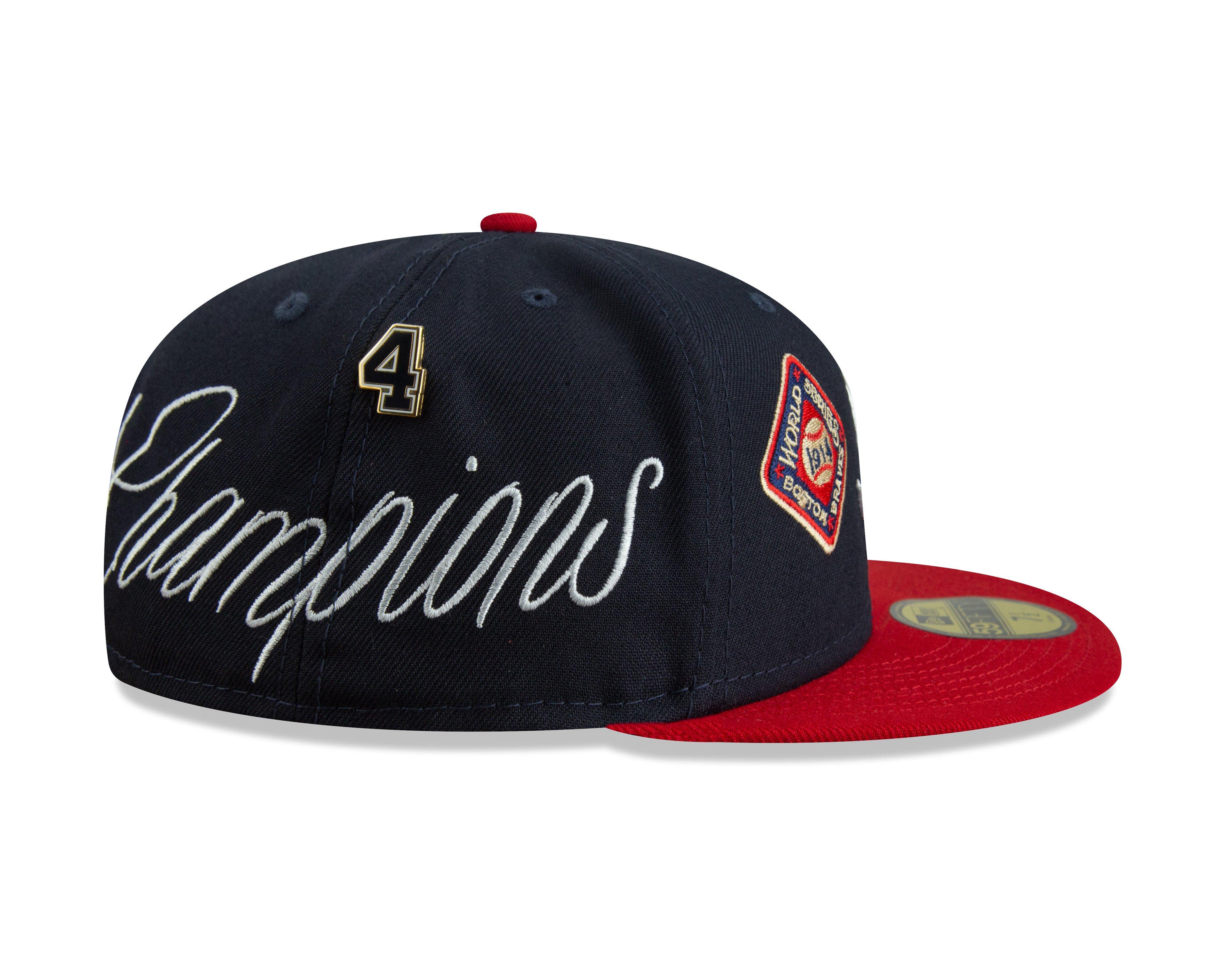 New Era Atlanta Braves 59FIFTY 4X World Series Champions Crown Retro Fitted  Cap, Hat