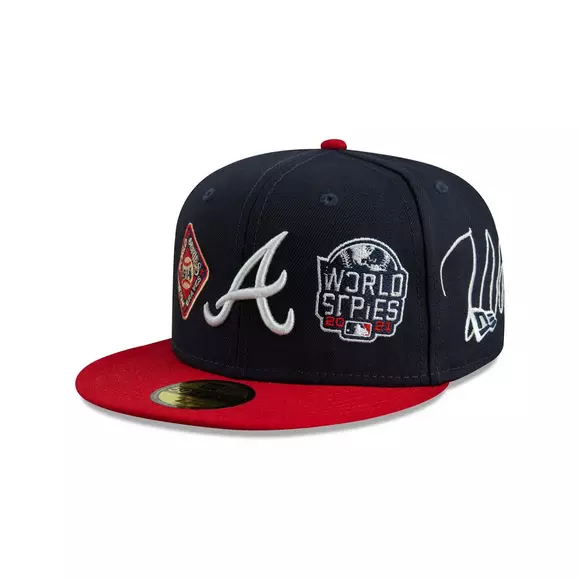 Atlanta Braves HISTORIC CHAMPIONS Navy-Red Fitted Hat