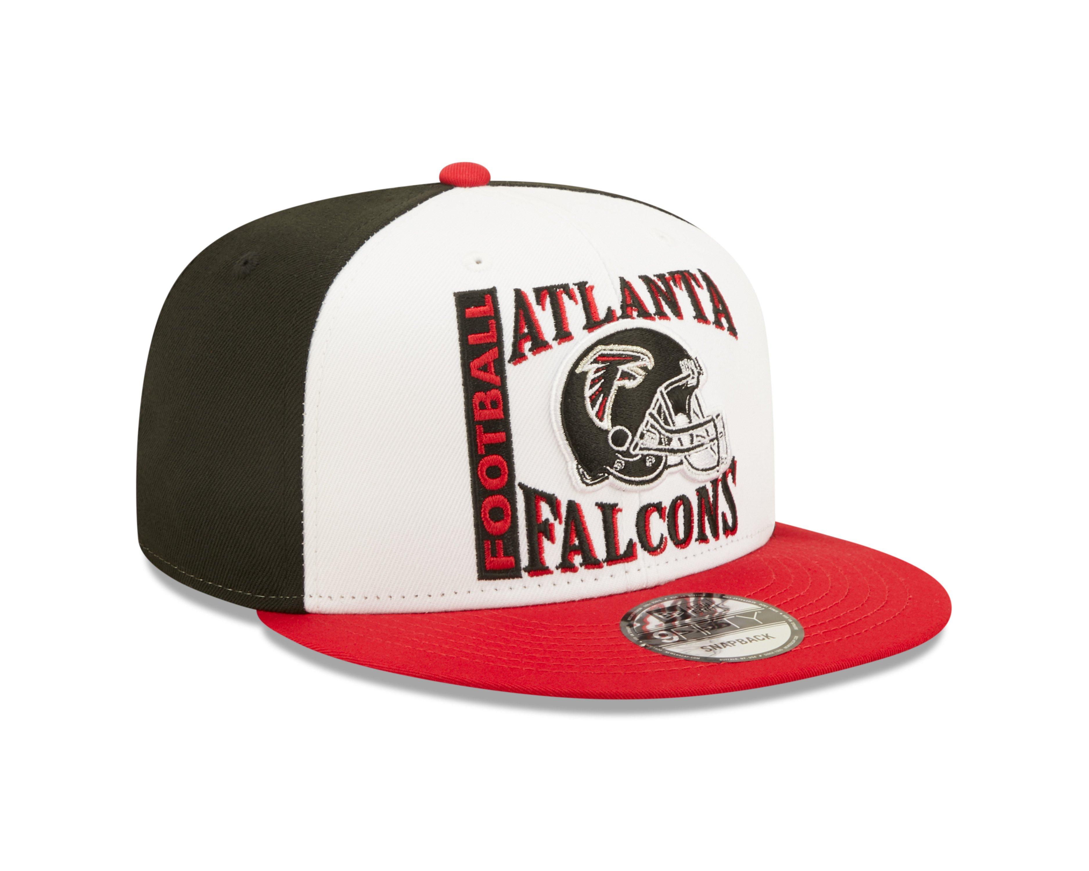 Atlanta Falcons New Era Retro 9FIFTY Snapback Hat - White/Black