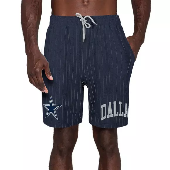Dallas Cowboys Merch Men's Arch Pinstripe Shorts - Hibbett