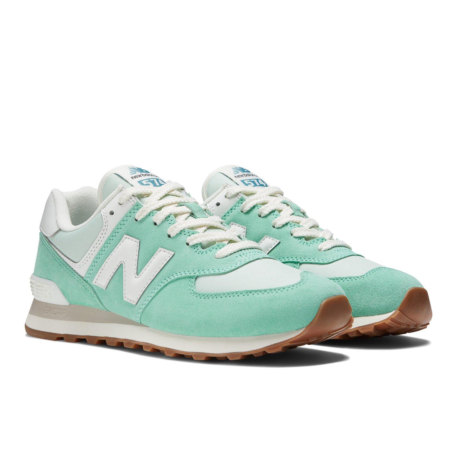 New balance 574 on sale mint green trainers