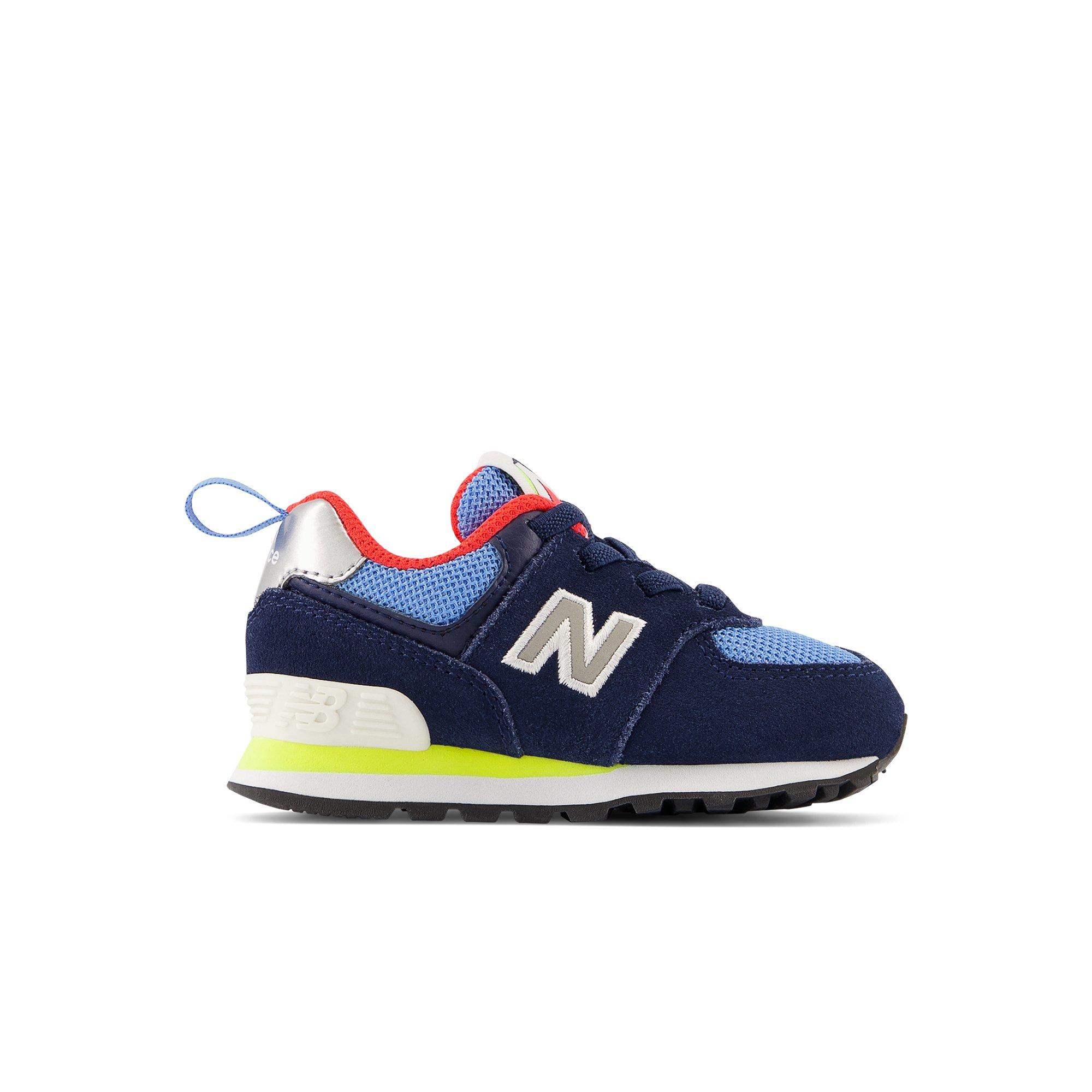 New Balance 574 "Metallic Blue/Yellow" Toddler Boys' Shoe Hibbett City Gear