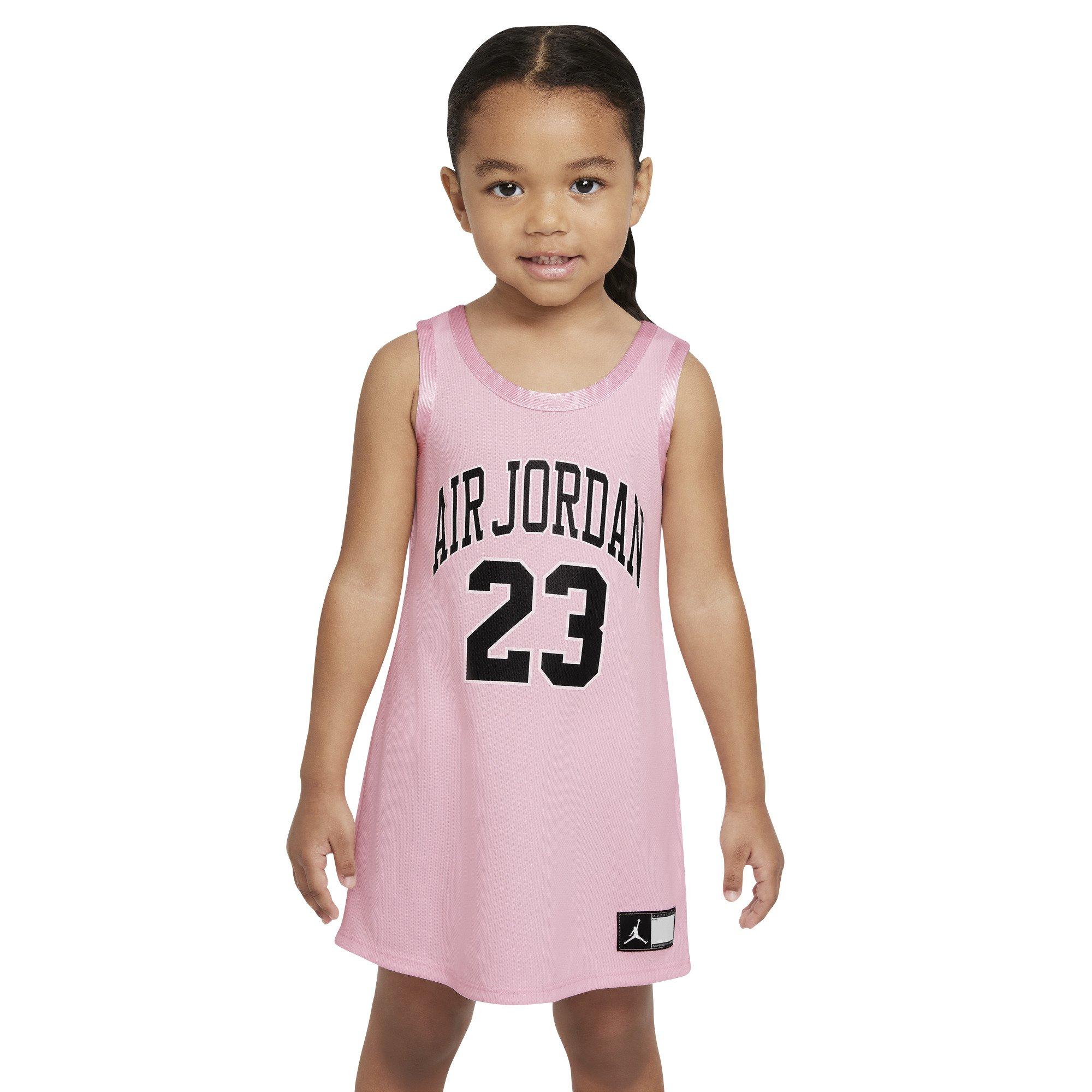 Shop Jordan Girls' Heritage Jersey Dress 45B320-A9Y pink