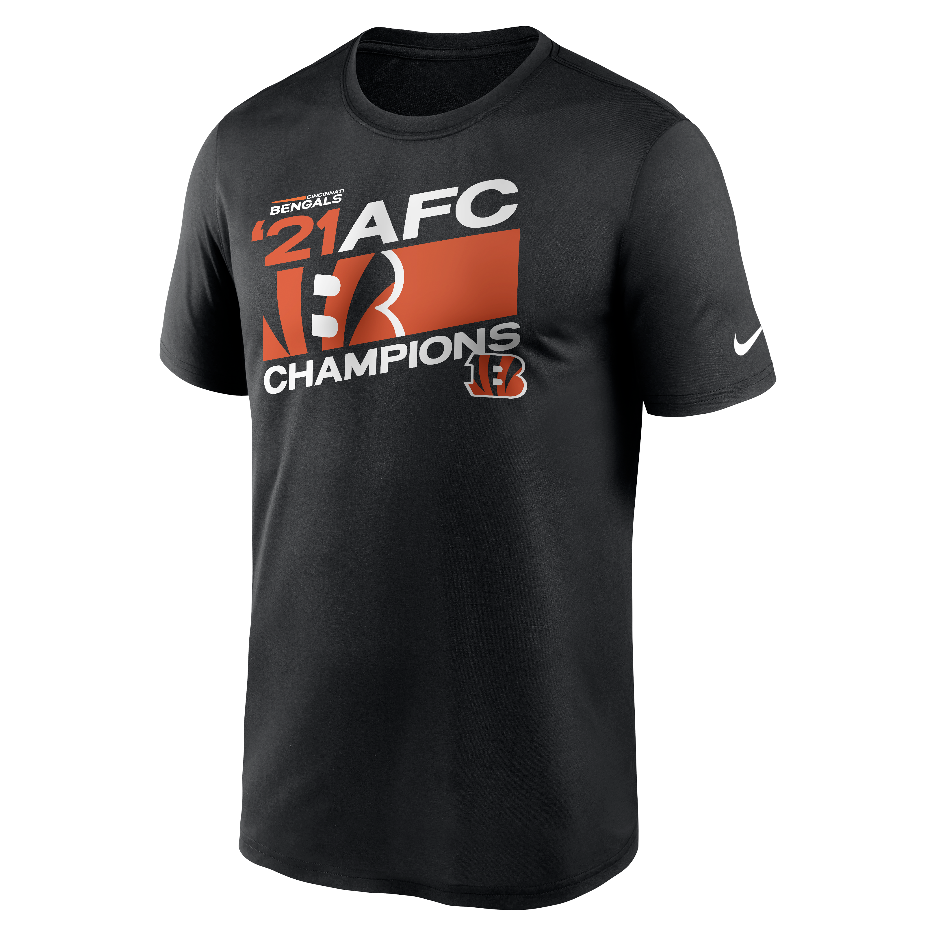 Cincinnati Bengals AFC Championship Champions 2021 Black T-Shirt