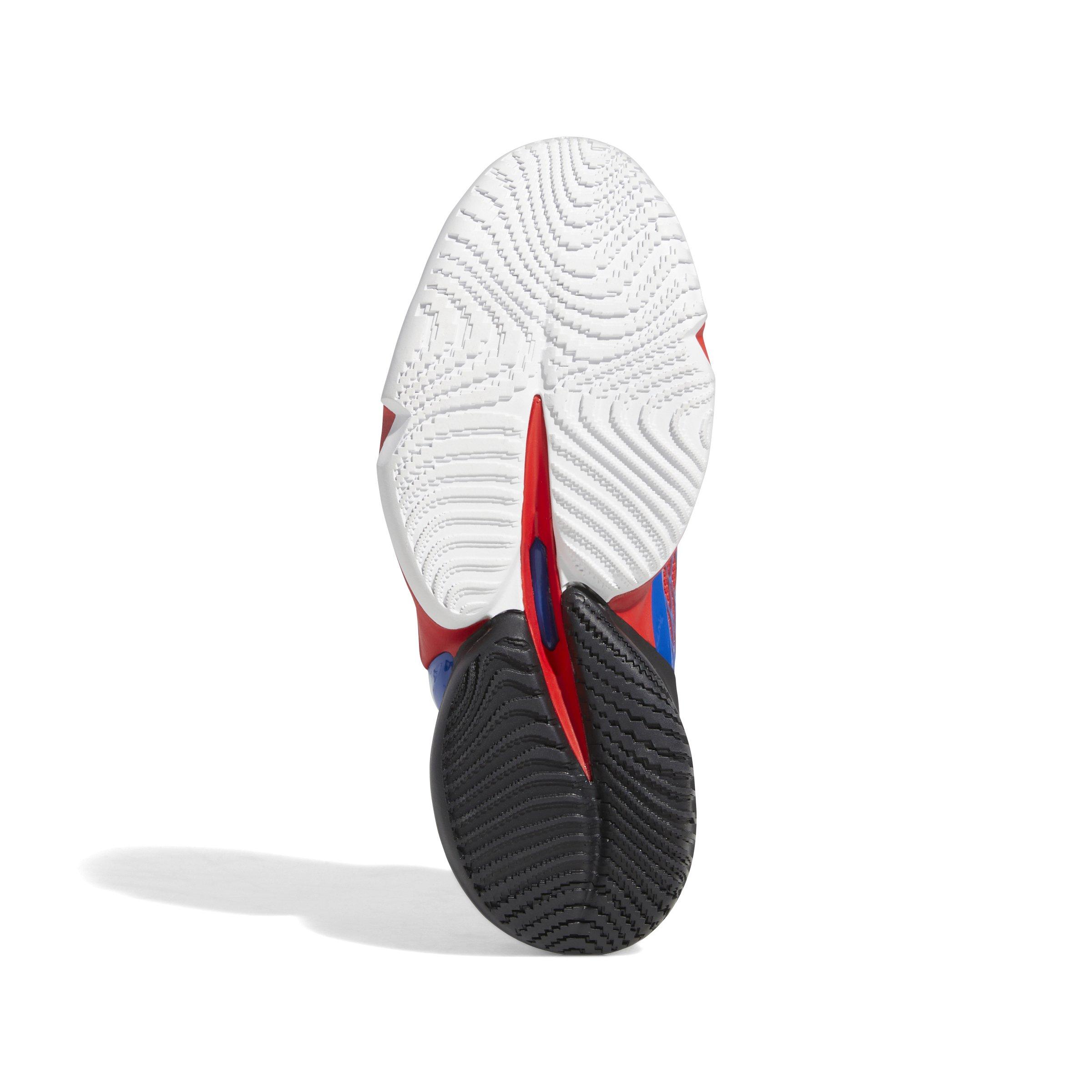 adidas D.O.N. Issue #4 "Blue/Vivid Red/Black" Grade School Kids' Basketball Shoe - RED/BLUE Thumbnail View 8