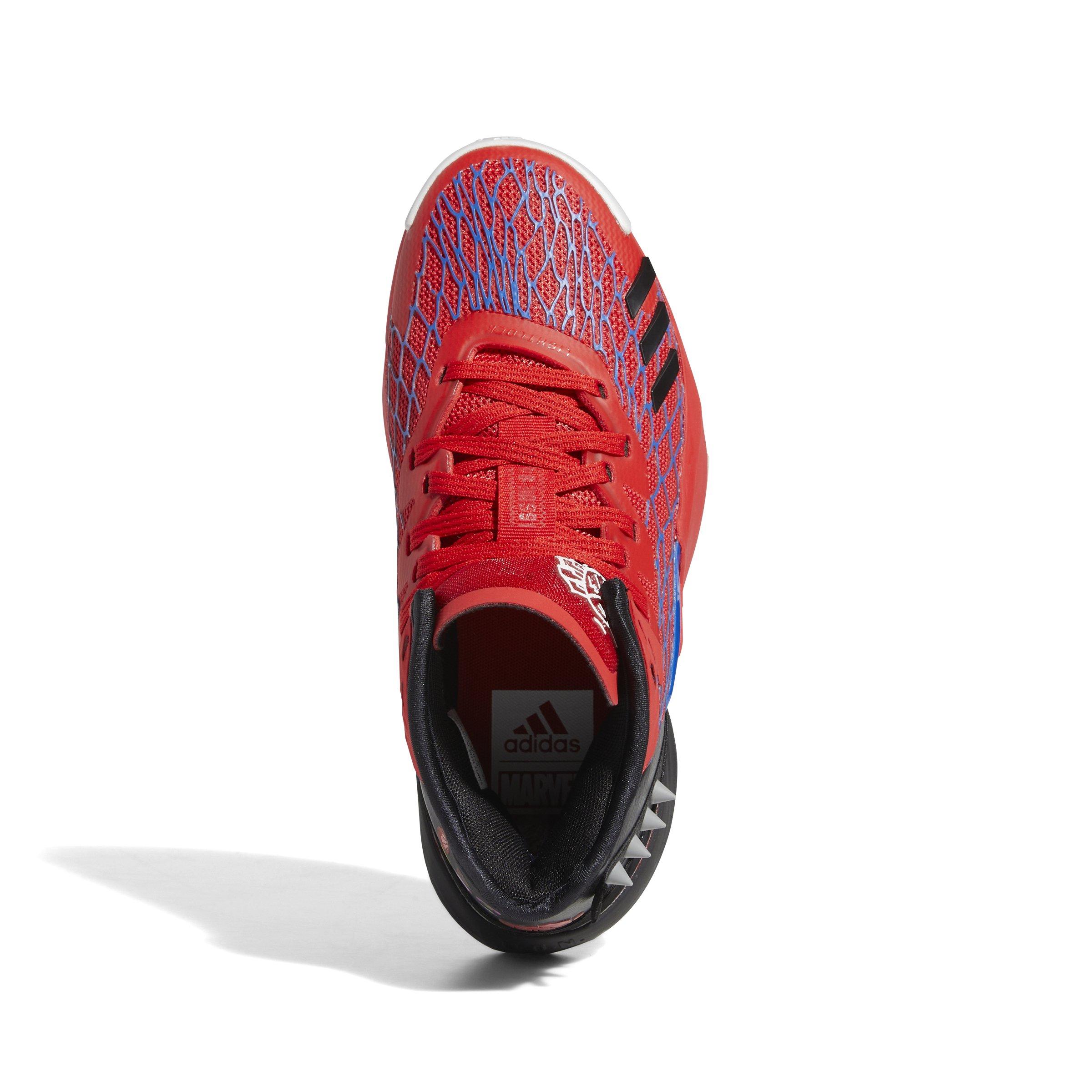 adidas D.O.N. Issue #4 "Blue/Vivid Red/Black" Grade School Kids' Basketball Shoe - RED/BLUE Thumbnail View 7