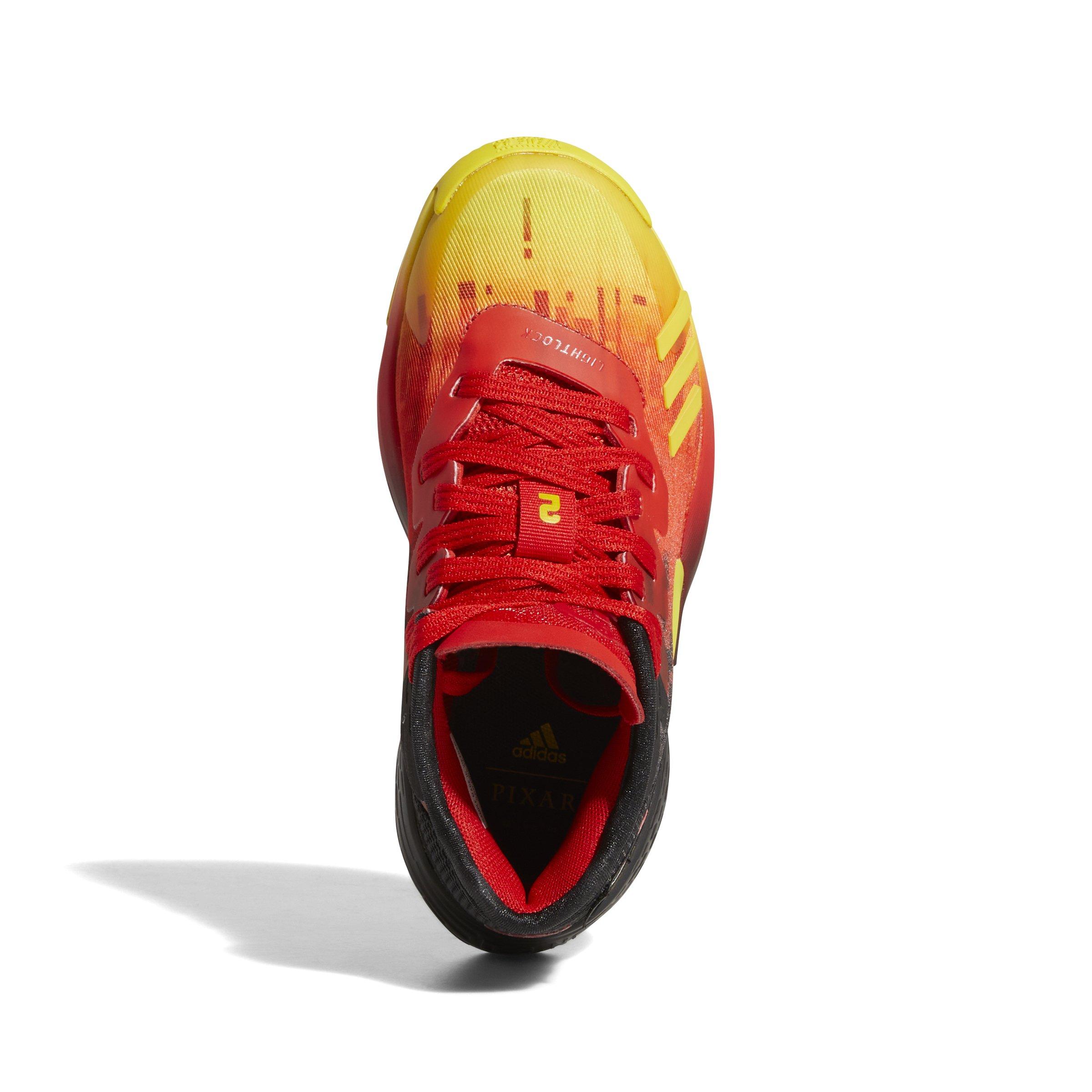 adidas D.O.N. Issue #4 "Red/Core Black" Grade School Kids' Basketball Shoe - BLACK/RED/YELLOW Thumbnail View 7
