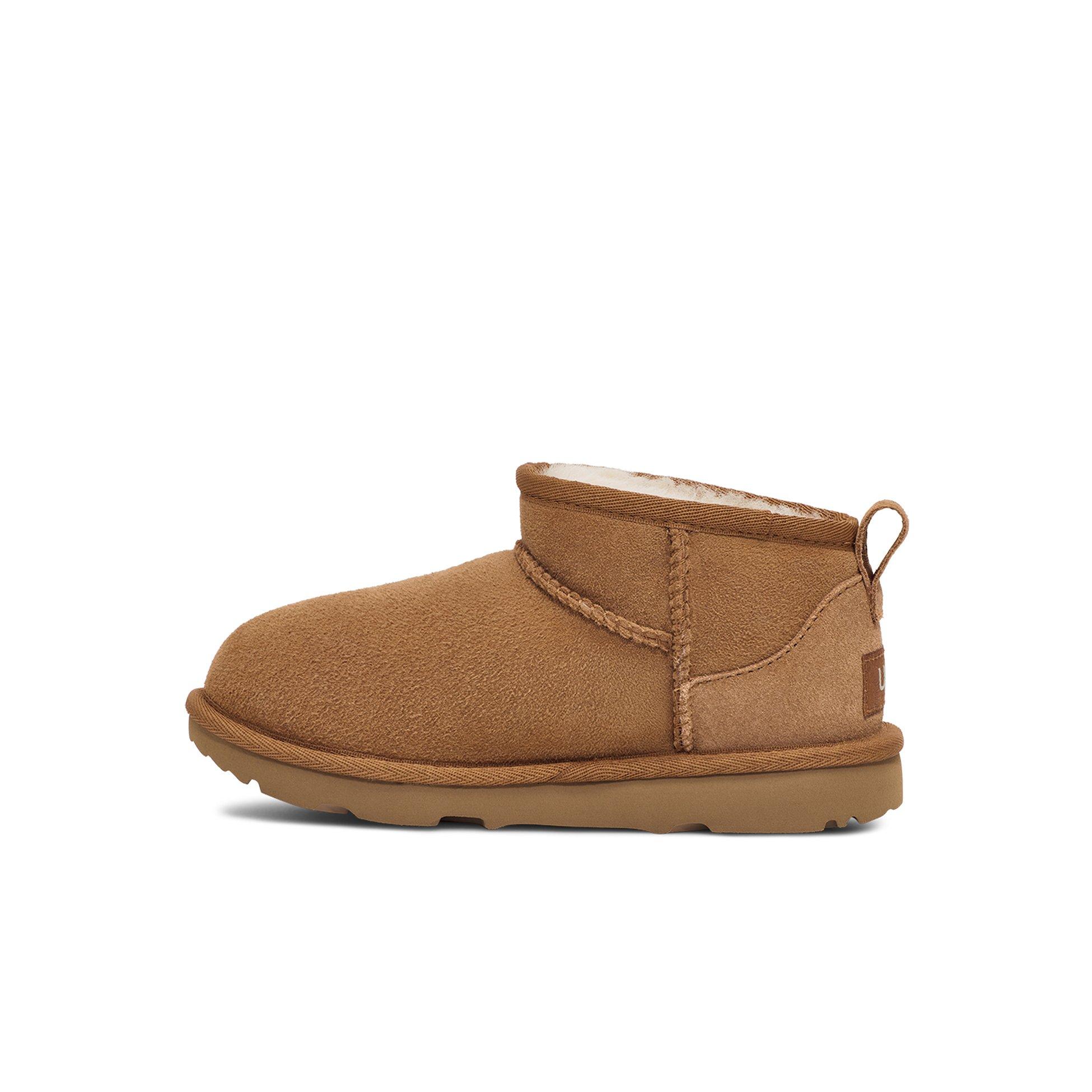 UGG Classic Ul​tra Mini Grade School Girls' "Chestnut" Boot