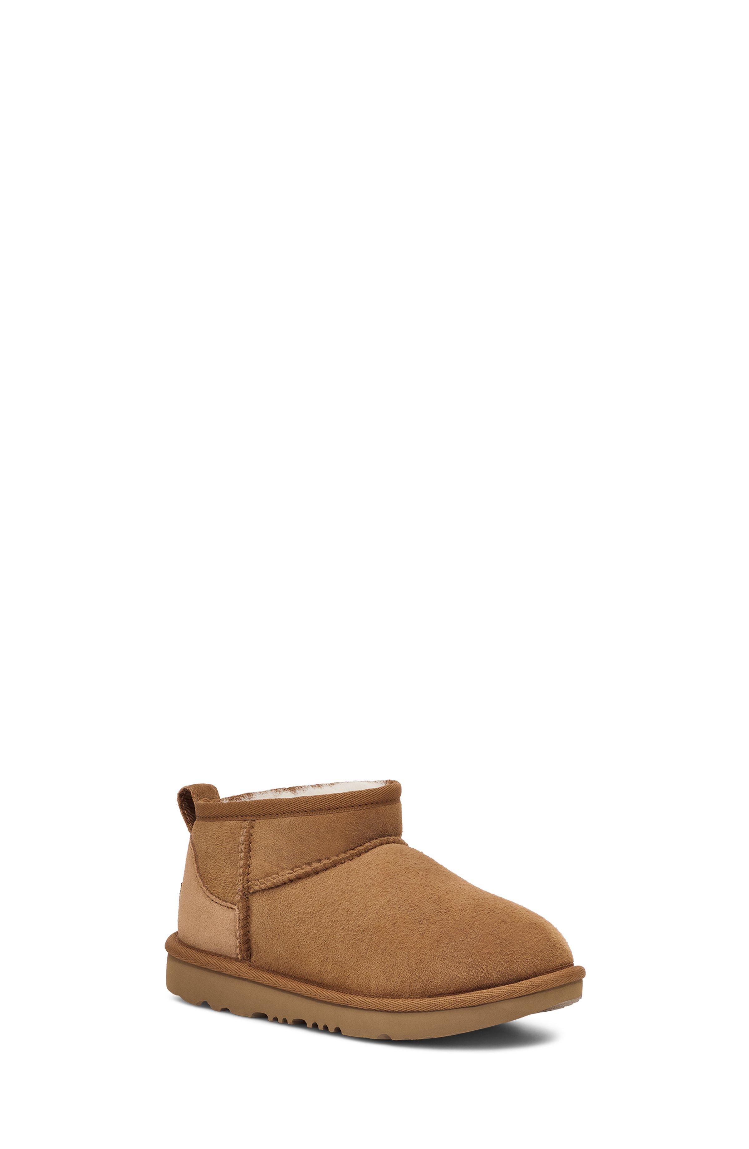 UGG Classic Ul​tra Mini Grade School Girls' "Chestnut" Boot