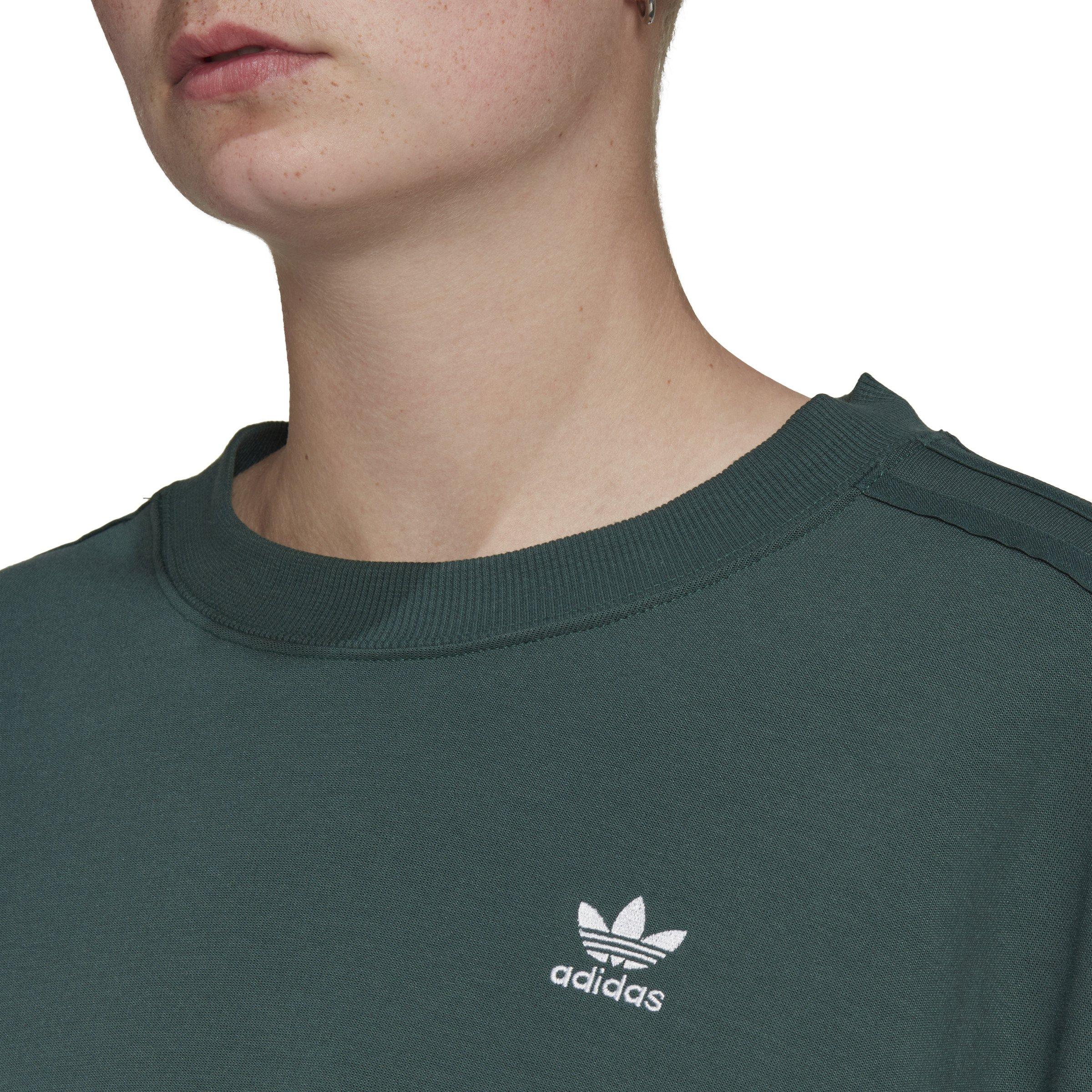 adidas Women\'s Always Original Laced Sweatshirt-Green - Hibbett Crew Gear City 