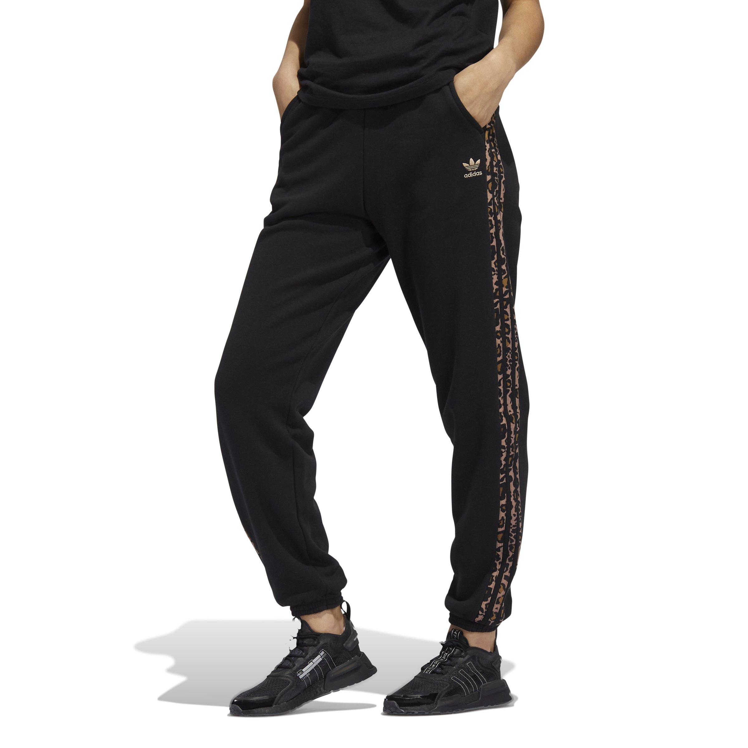 adidas Women's Leopard Print Joggers-Black - Hibbett