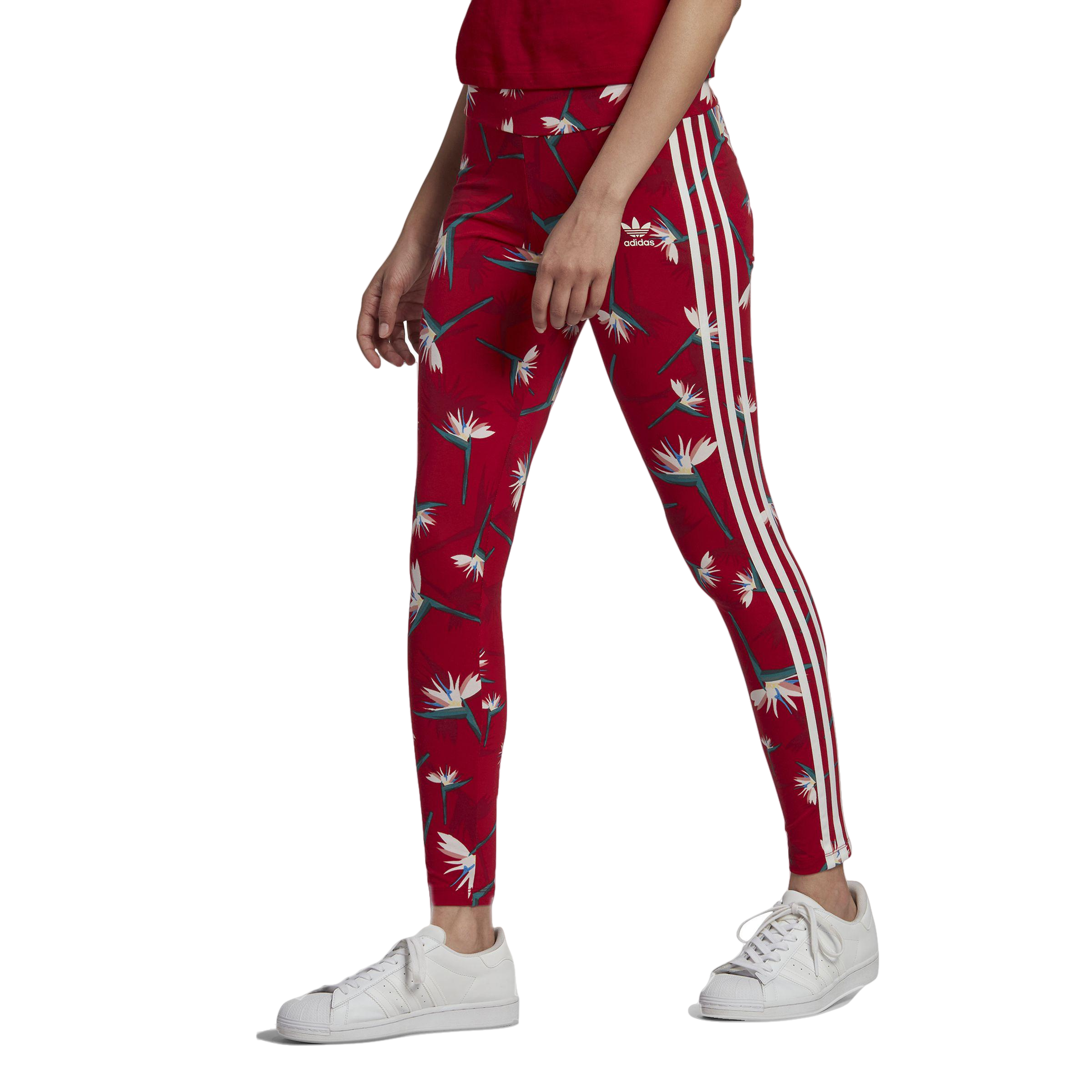 Red adidas-leggings - Depop