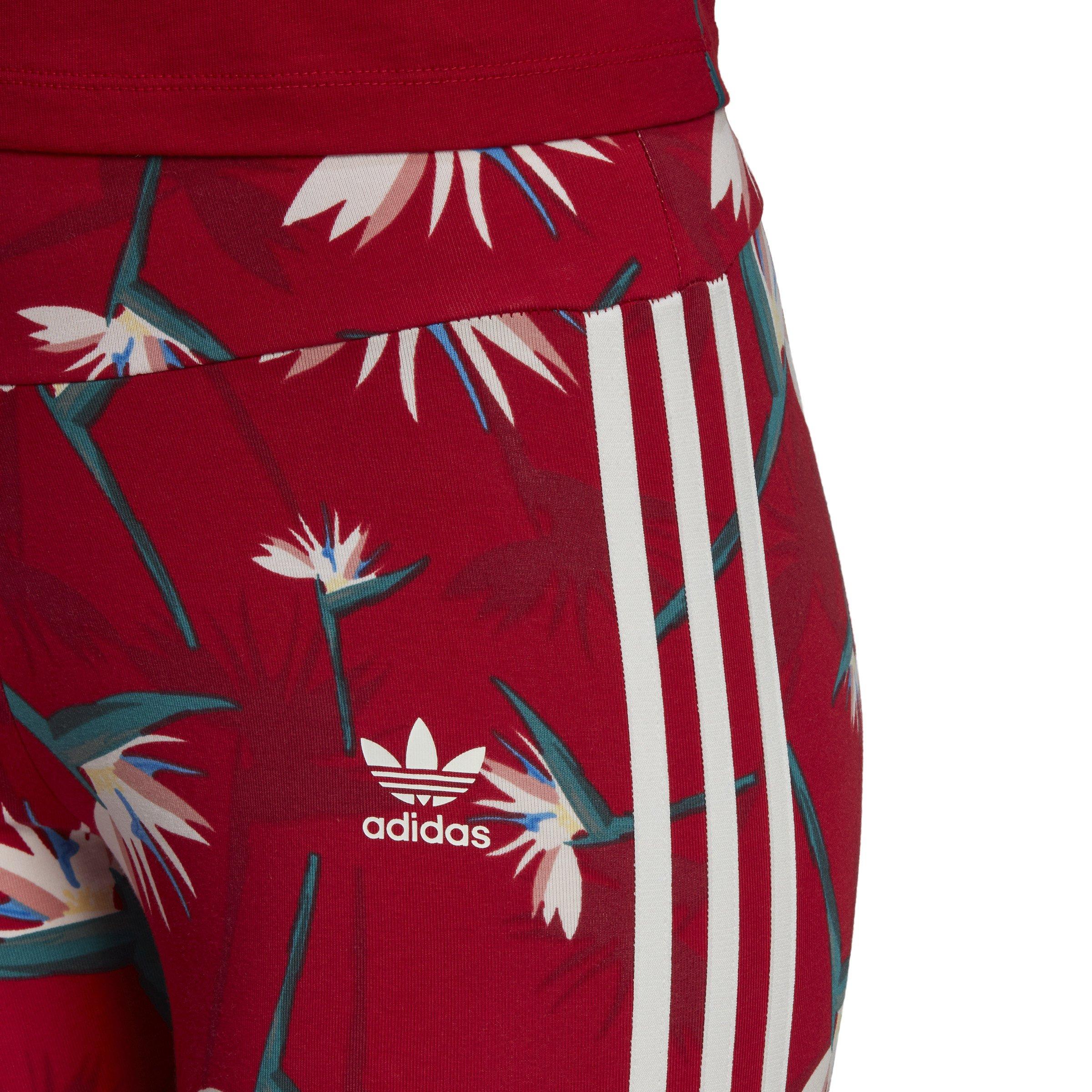 adidas x Thebe Women's All Over Print Leggings-Red