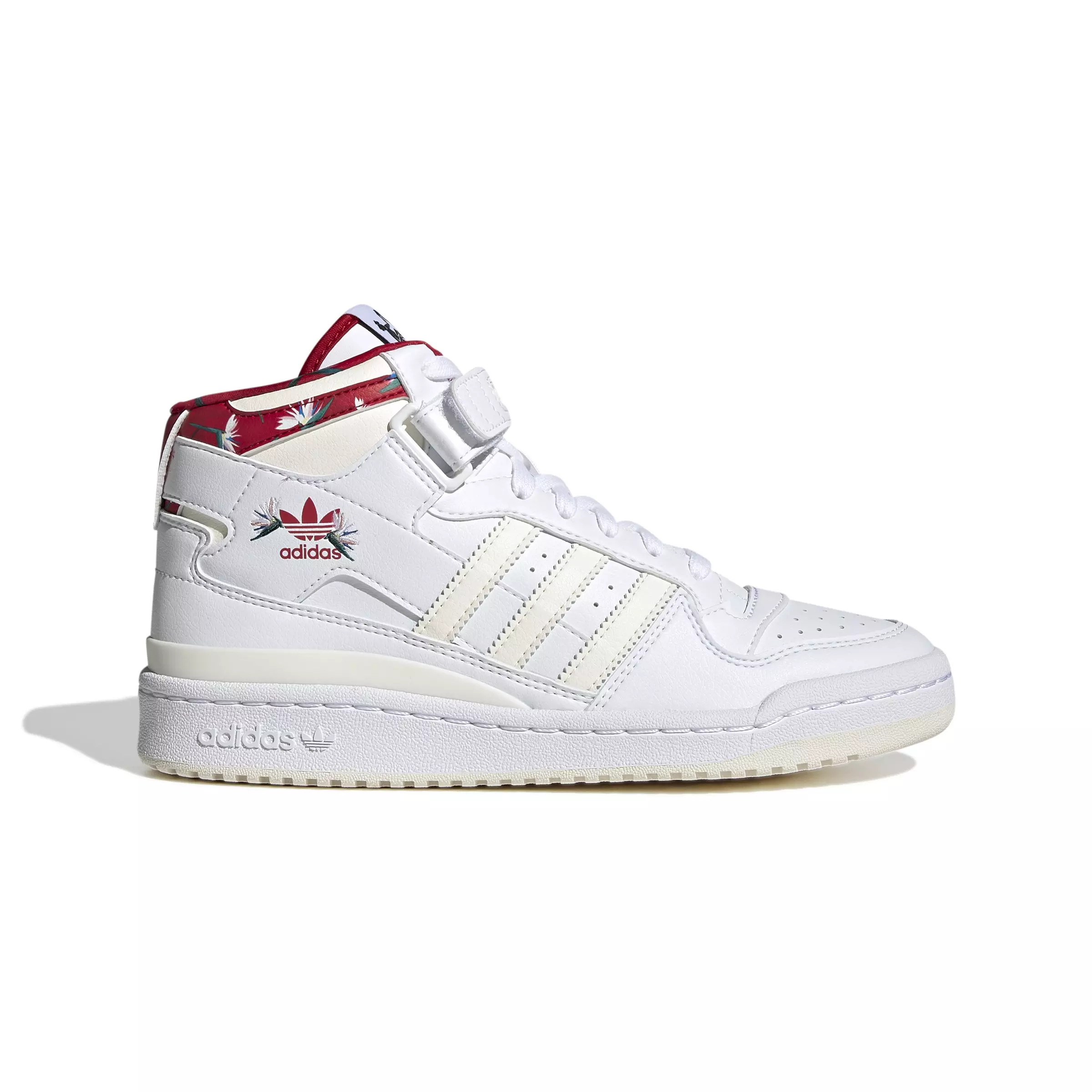 adidas Originals x Forum Mid Thebe Magugu "White/Powder Red" Women's Shoe - WHITE/POWDER RED