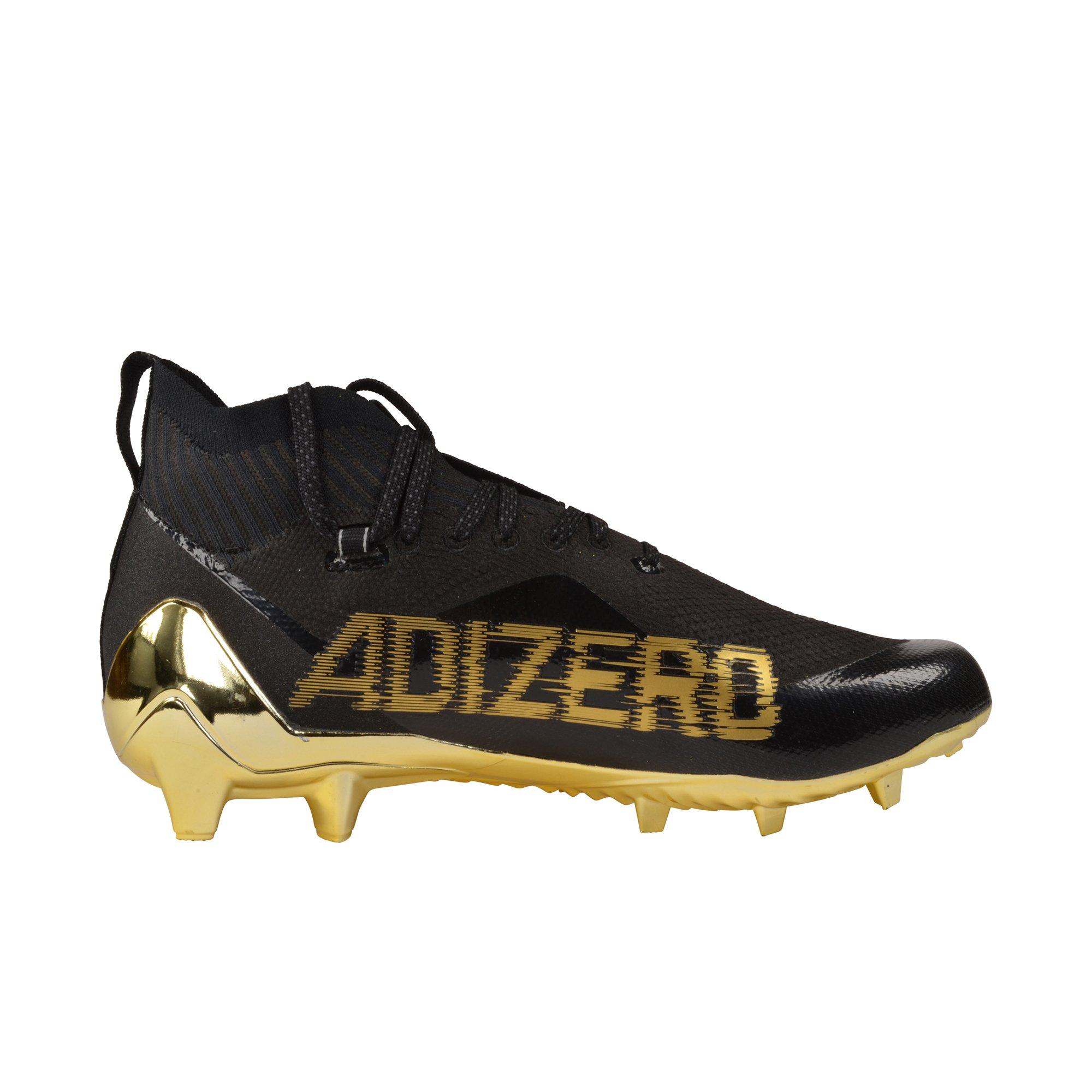 Black & cheap gold football cleats