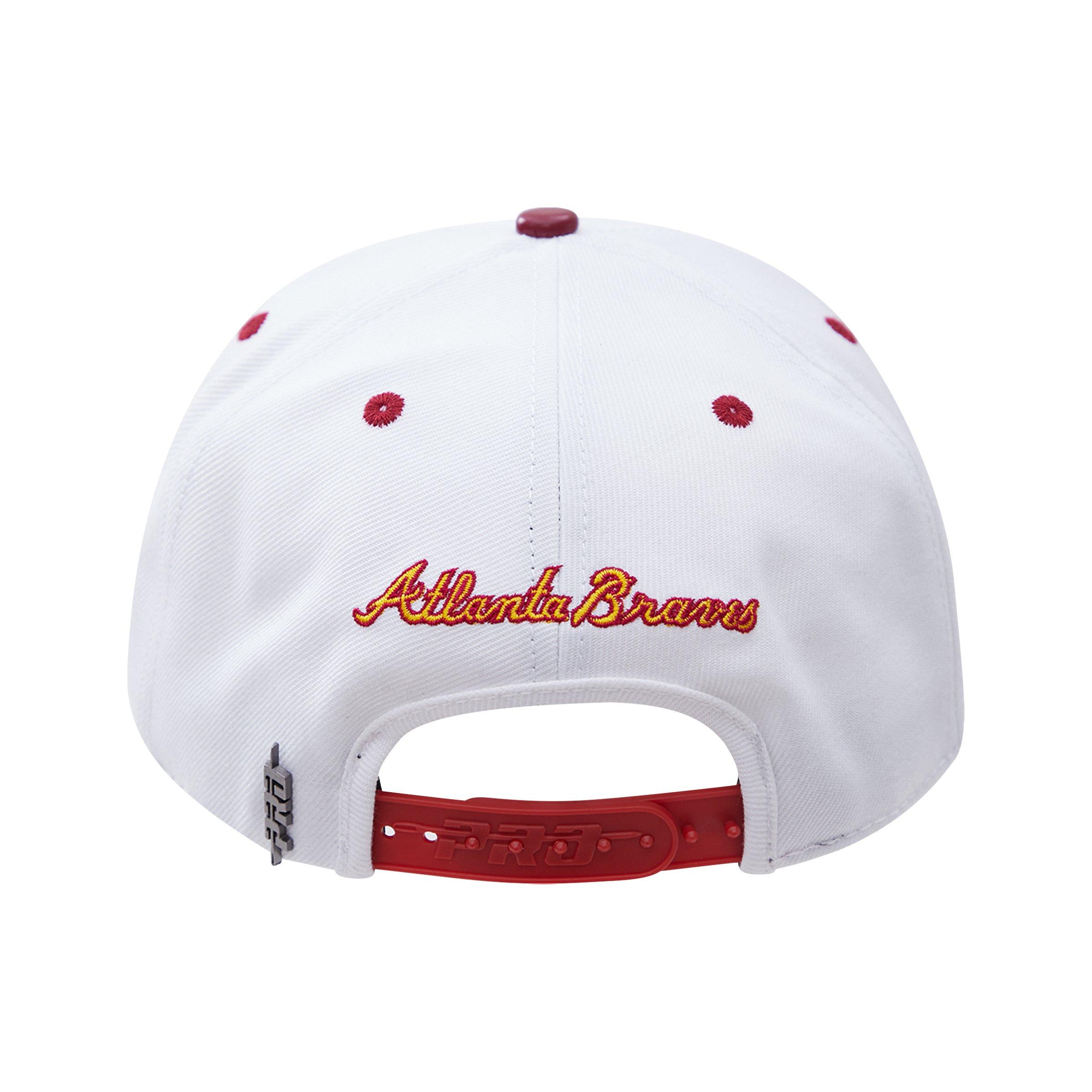 Pro Standard Atlanta Braves Off White Pink Undervisor Snapback Hat -  Hibbett