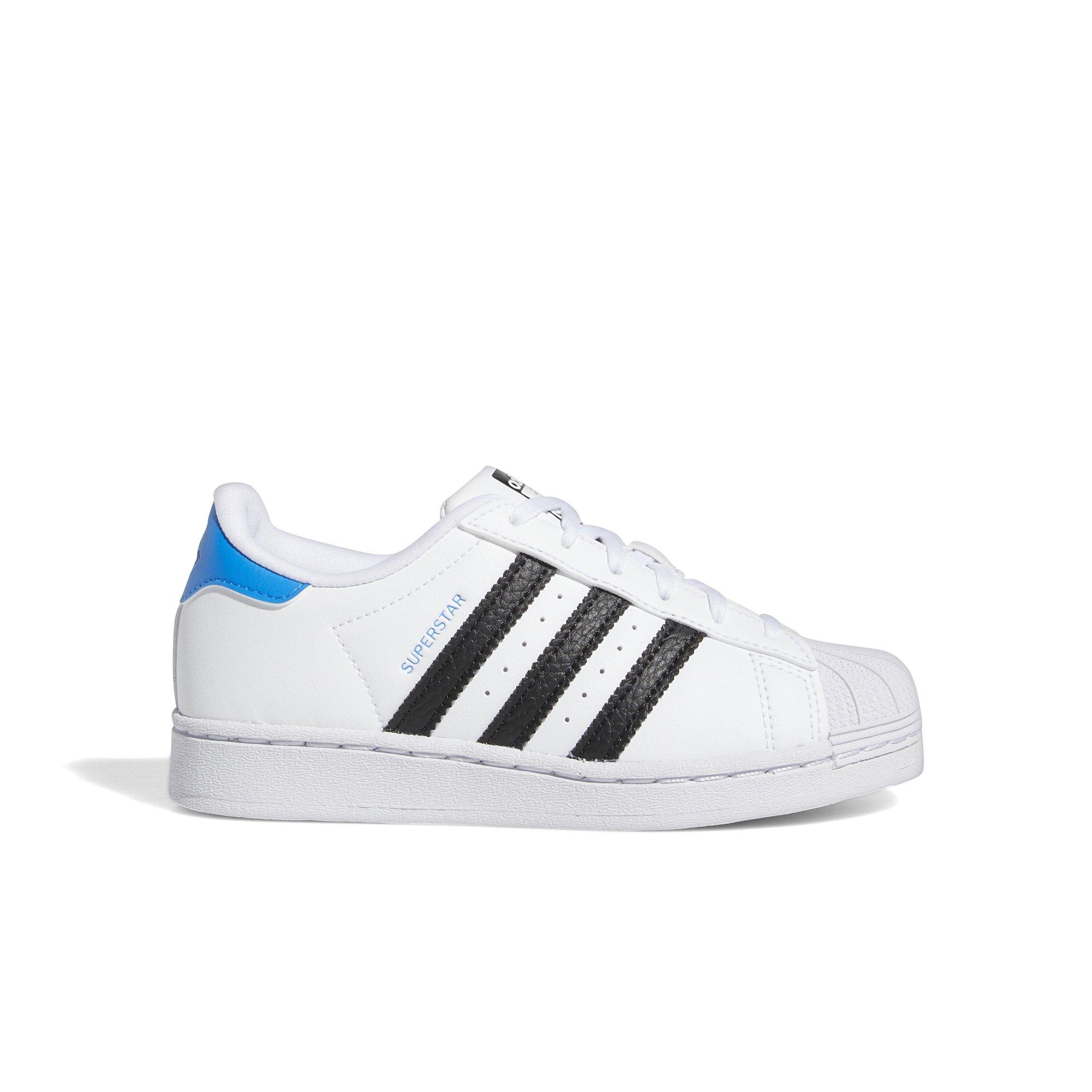 Adidas originals superstar white silver shop preschool girls casual shoes