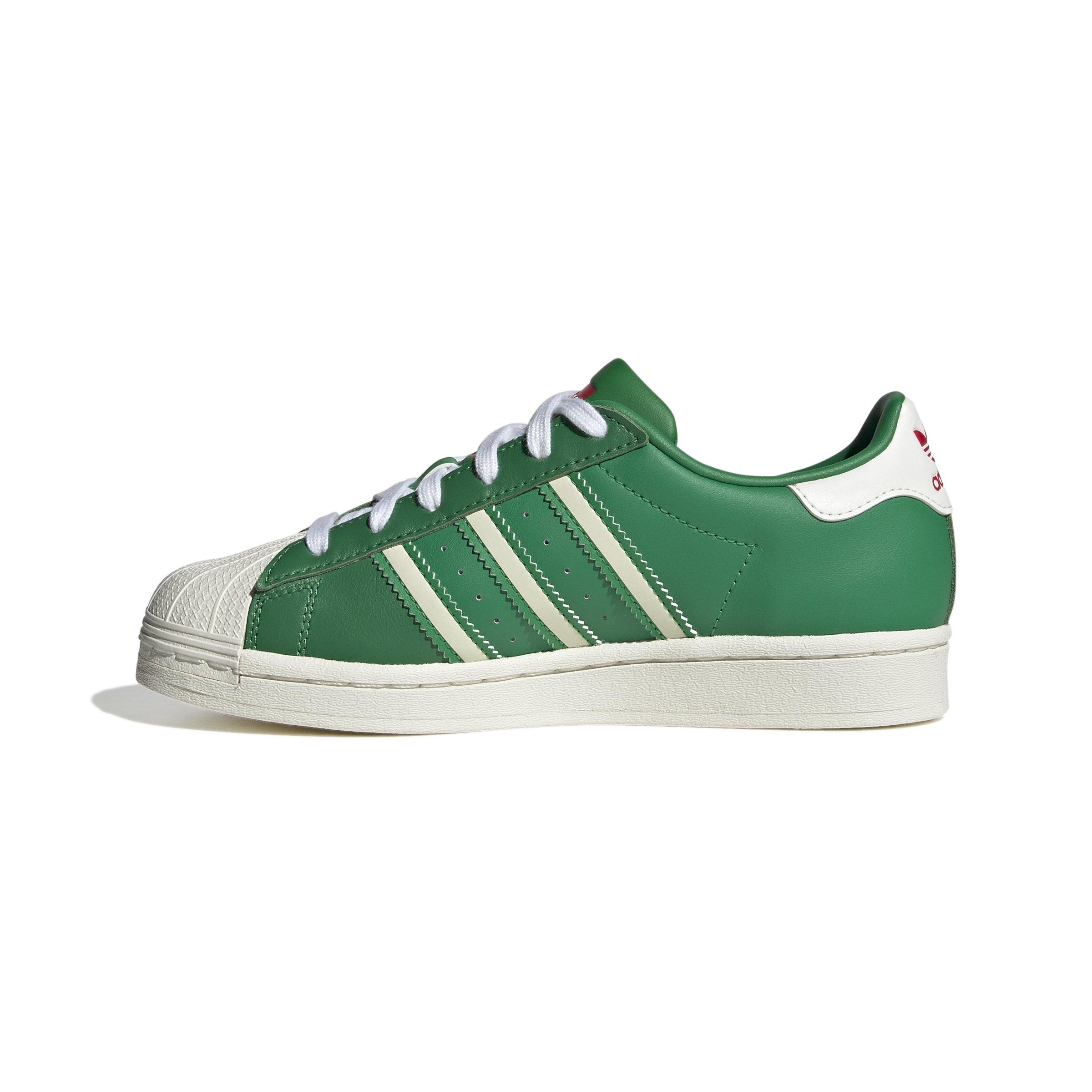 adidas superstar stripe life green