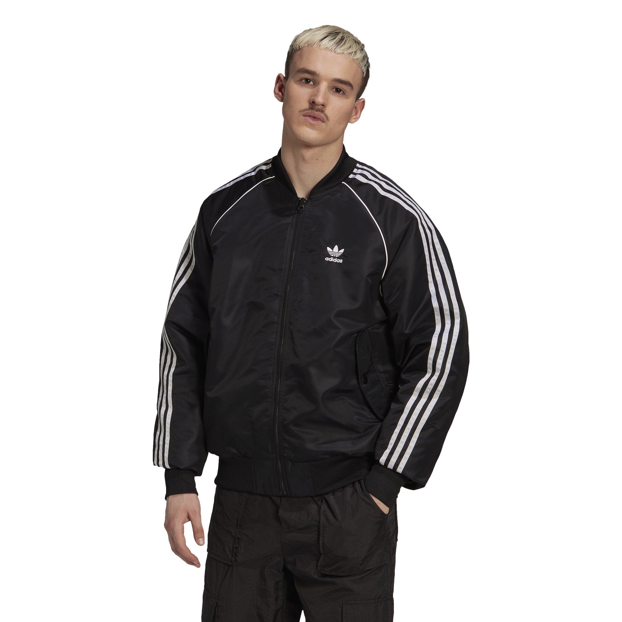 adidas Men's Quilted 3-Stripes Bomber