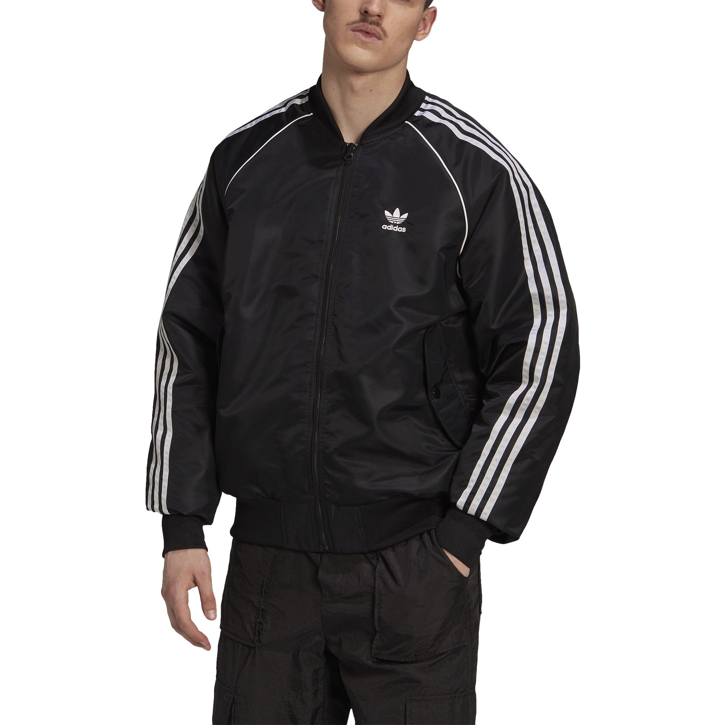 adidas SST 3-Stripes Bomber Jacket-Black/White