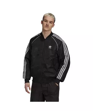 adidas Men's Quilted 3-Stripes Bomber