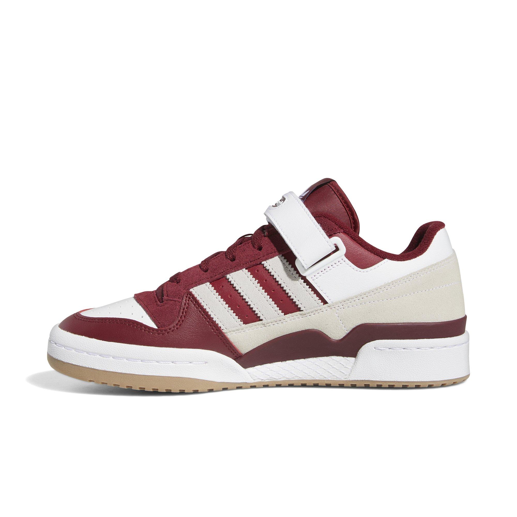 adidas Forum Low Burgundy/White Men's Shoe - Hibbett | City Gear