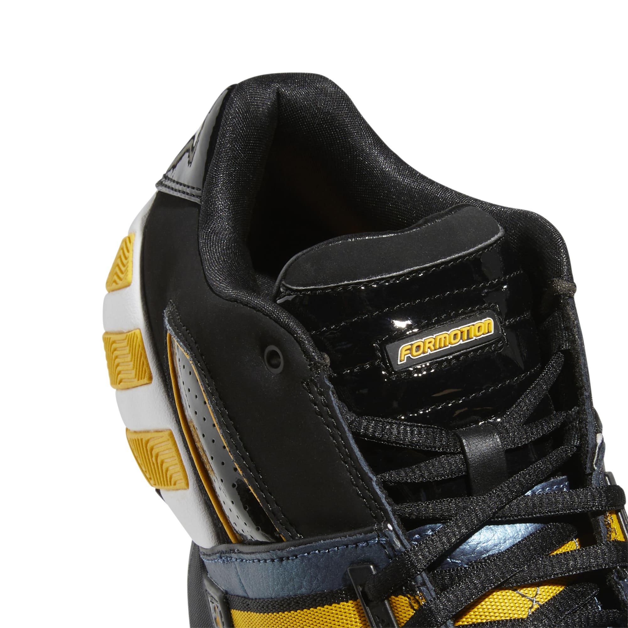 adidas Agent Gil Restomod "Black/White/Gold" Men's Basketball Shoe - BLACK/GOLD/WHITE Thumbnail View 3