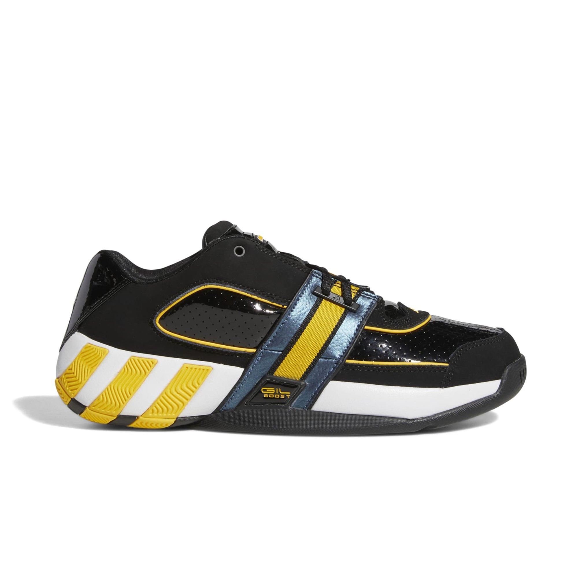 adidas Agent Gil Restomod "Black/White/Gold" Men's Basketball Shoe - BLACK/GOLD/WHITE Thumbnail View 1
