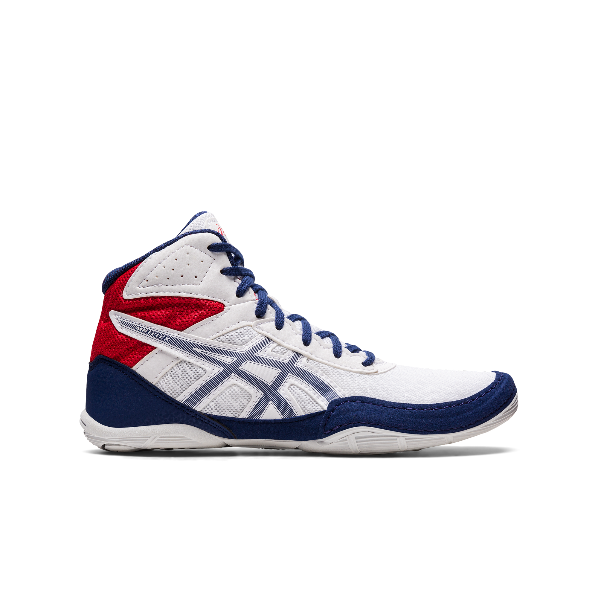 Asics wrestling shoes outlet red white and blue