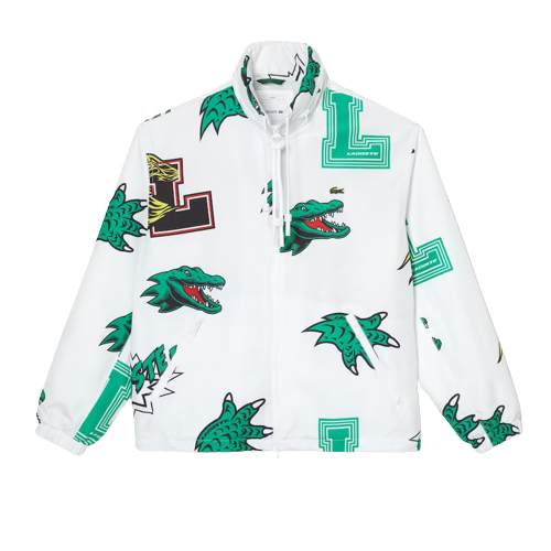 Men's Crocodile Stand-Up Collar Zip-Up Jacket