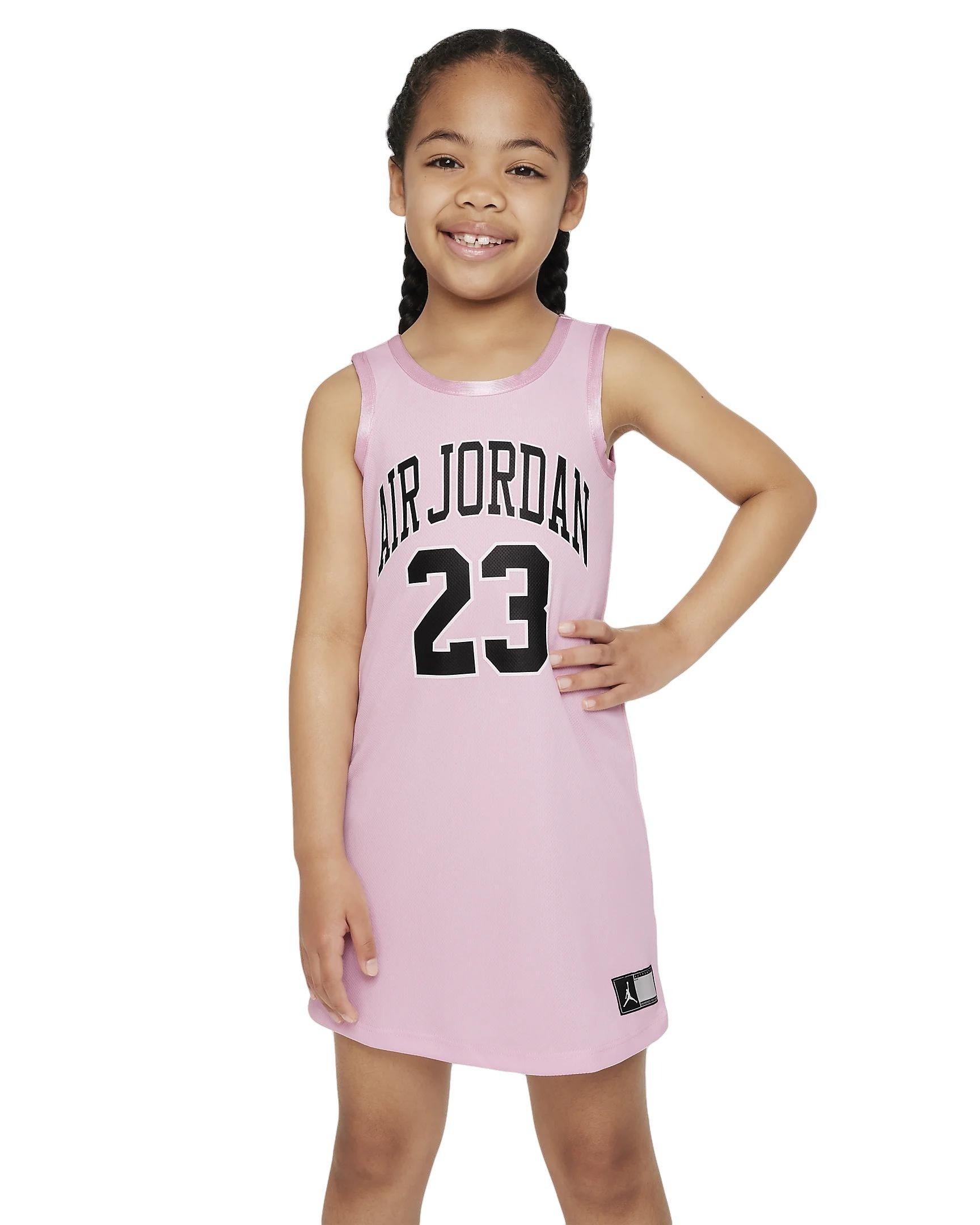 Jordan Little Girls' Jersey Tank Dress-Pink - PINK Thumbnail View 1