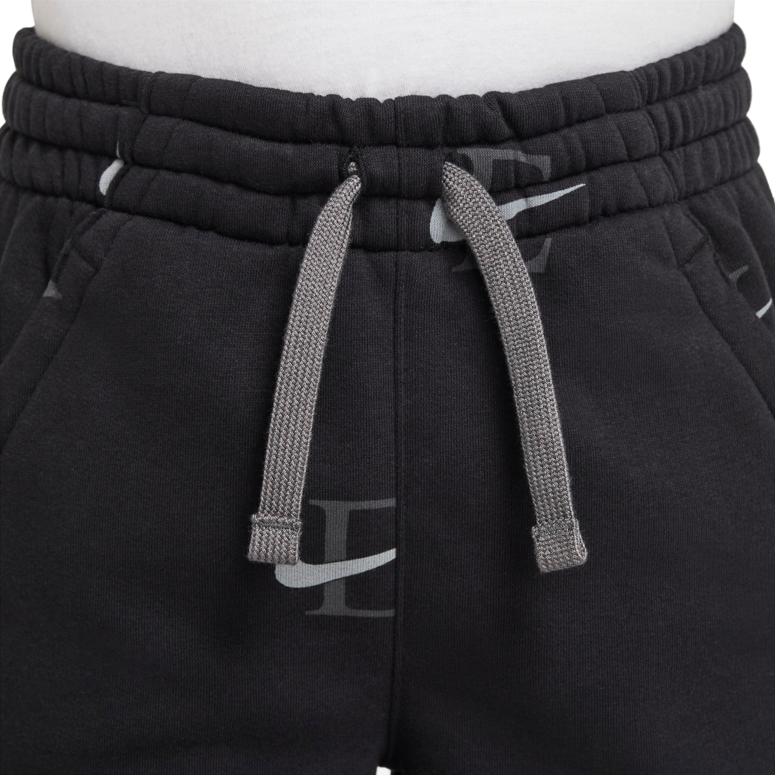 Nike Big Boys' Sportswear Club Gel AOP Fleece Pants-Black/Grey