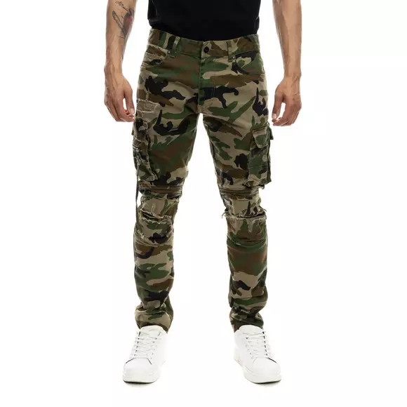 Camo Stacked Cargo Pants 2.0 – Iridium Clothing Co