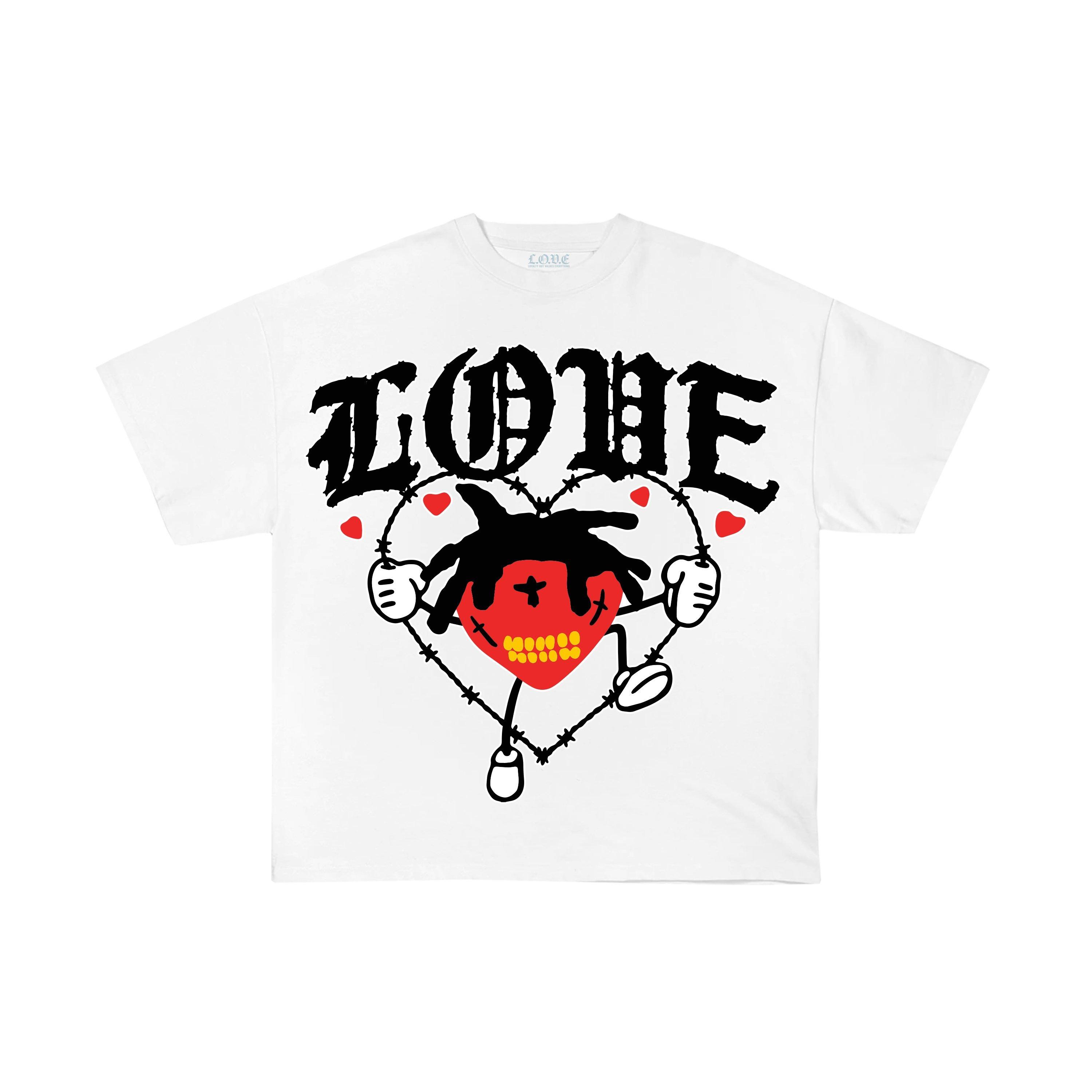 L.O.V.E. Apparel Big Kids' Love Rings Tee-White