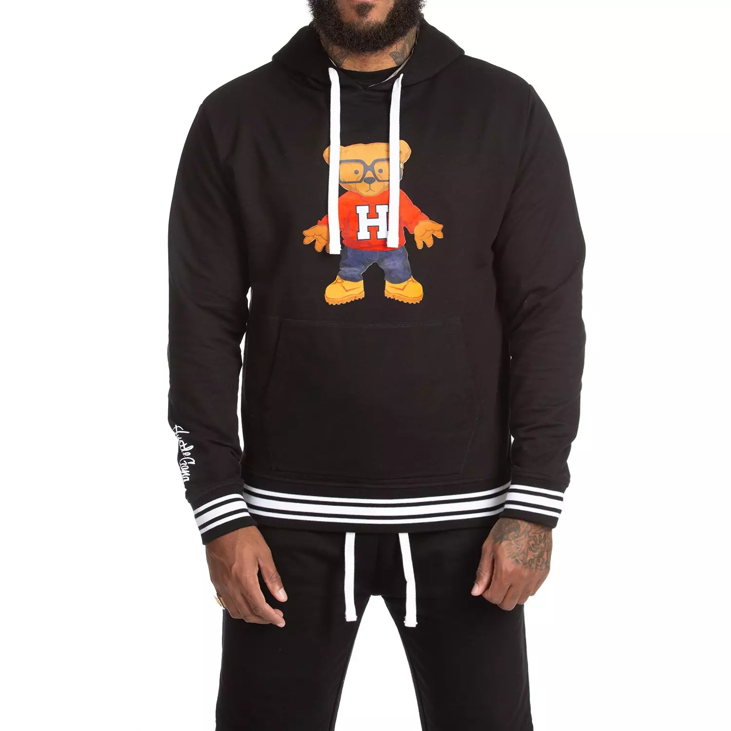 Hustle Gang Men's Work Hoodie - Black - BLACK