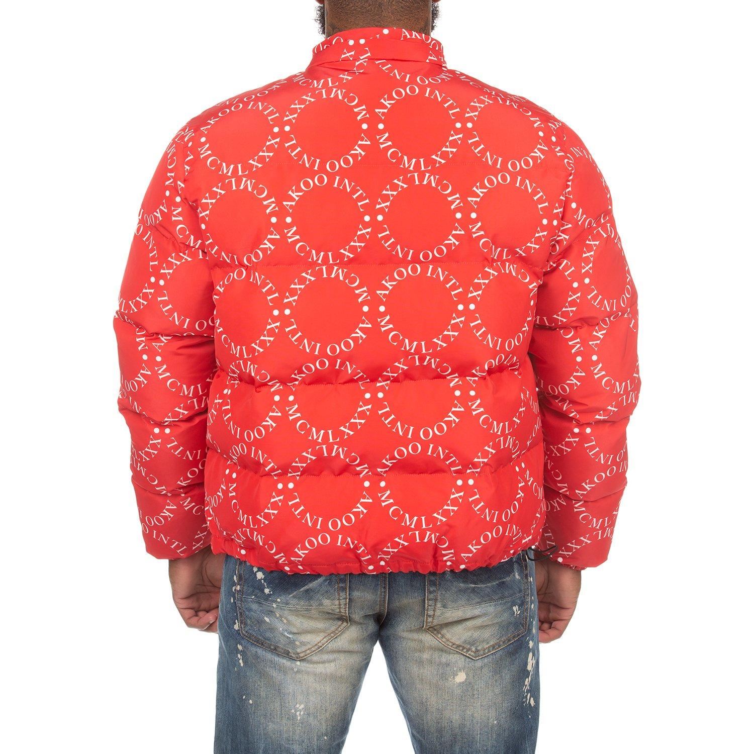 AKOO Men's International Puffer Jacket-Red/White - Hibbett