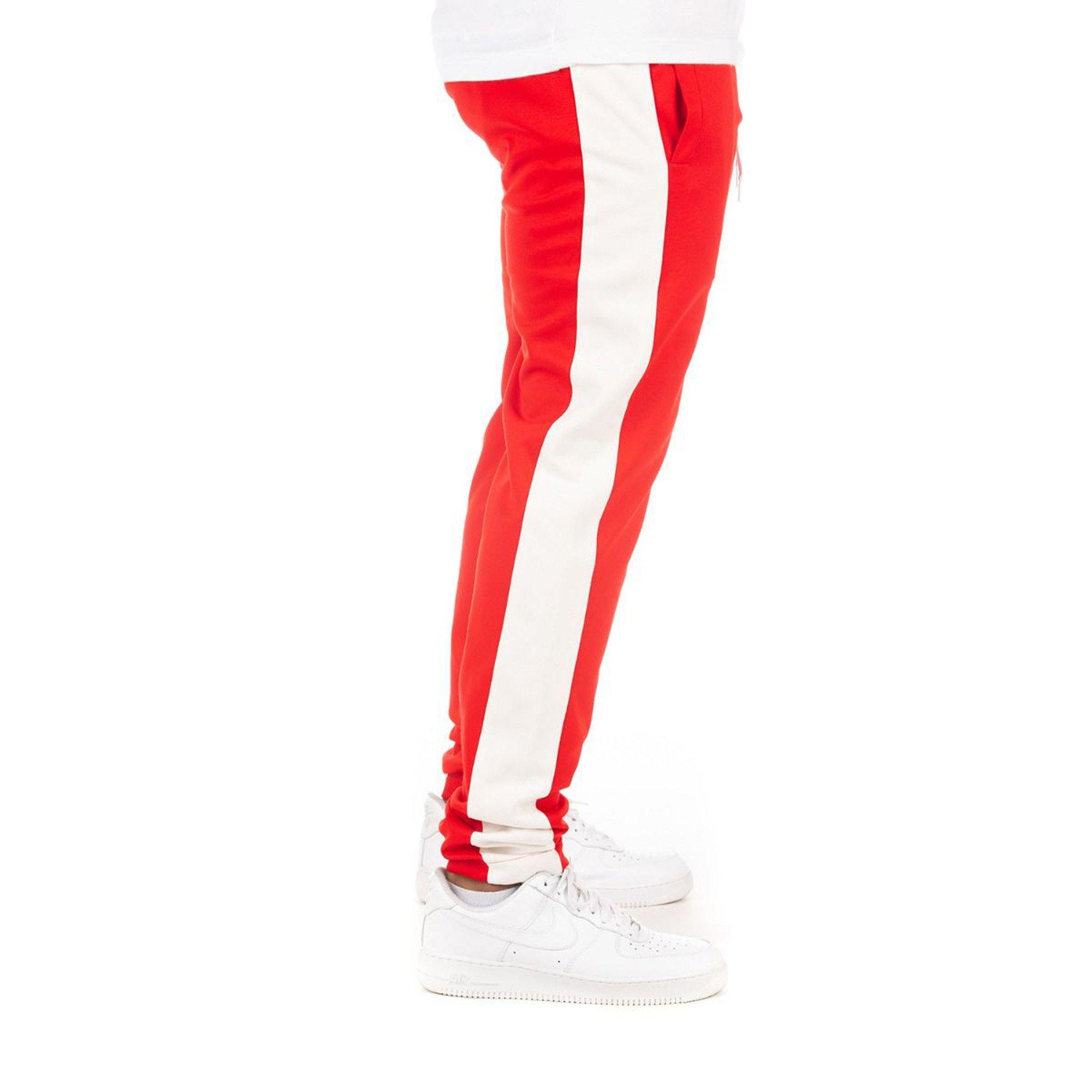 New Balance Baseball White & Red Striped Youth Pants Size-20