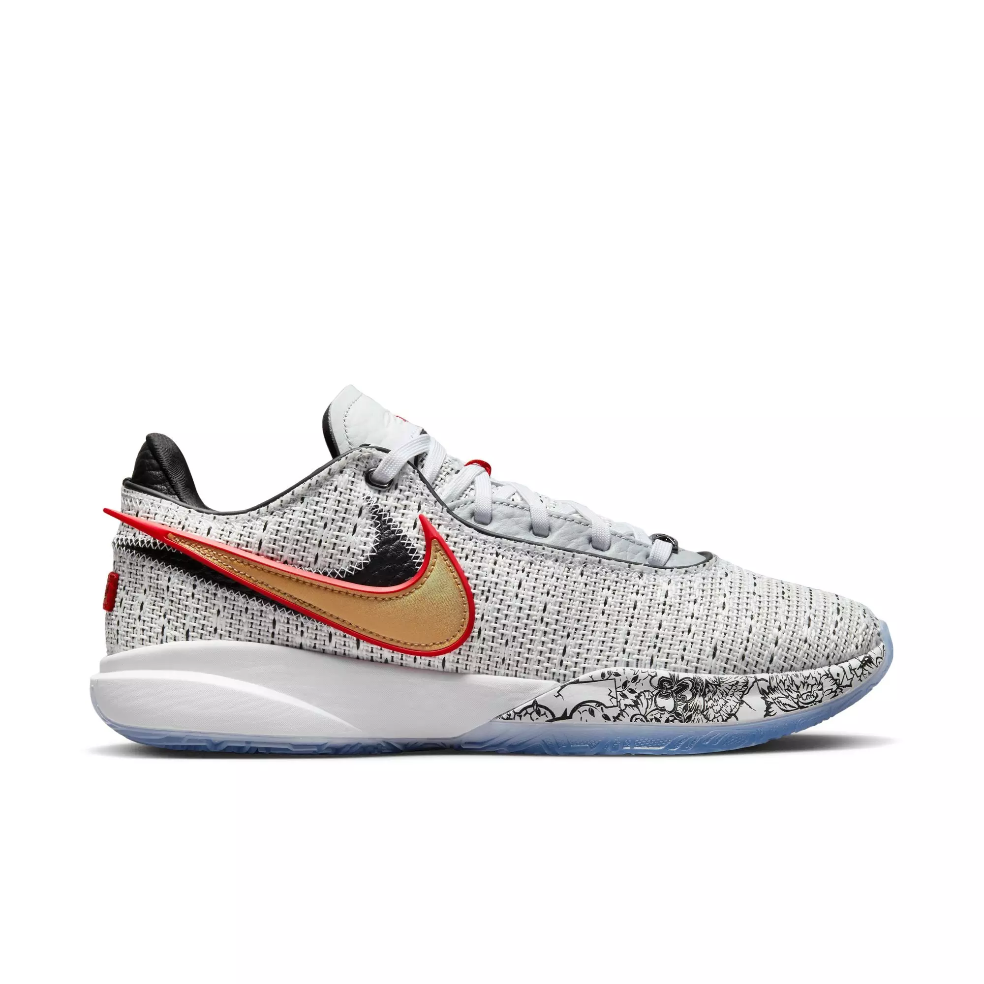 Nike LeBron XXu200b White/Metallic Gold/Black Men's Basketball Shoe - Hibbett  | City Gear